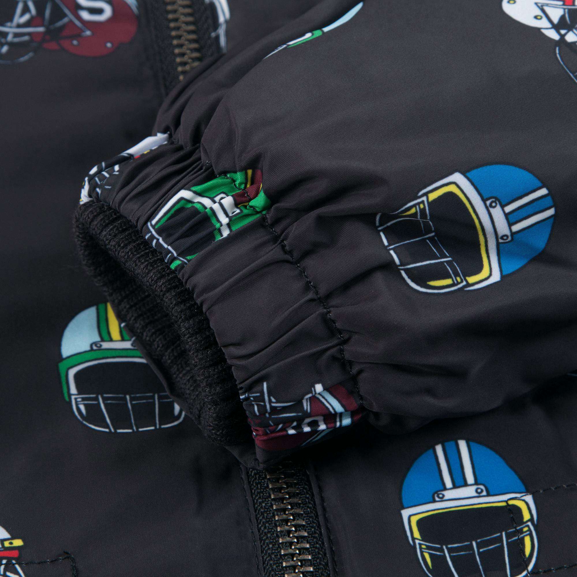 Boys Black Helmet  Parka Jackets