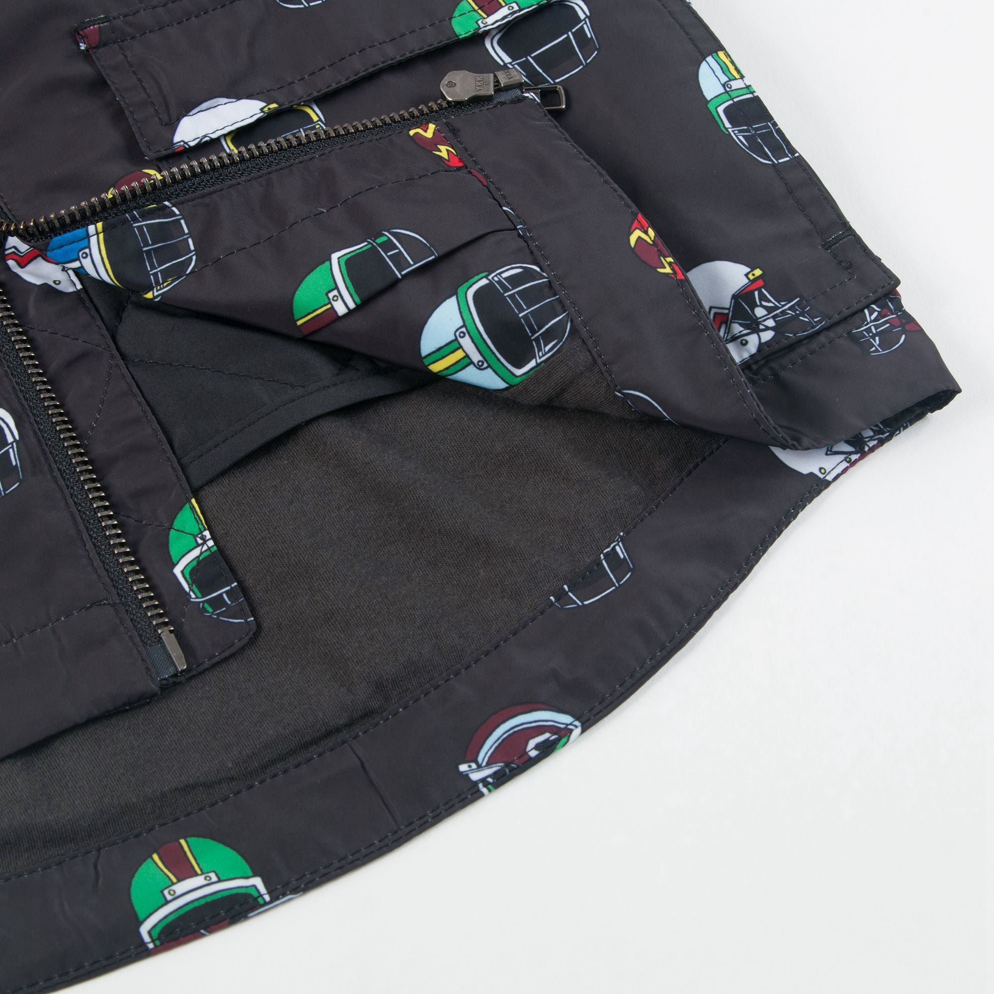 Boys Black Helmet  Parka Jackets