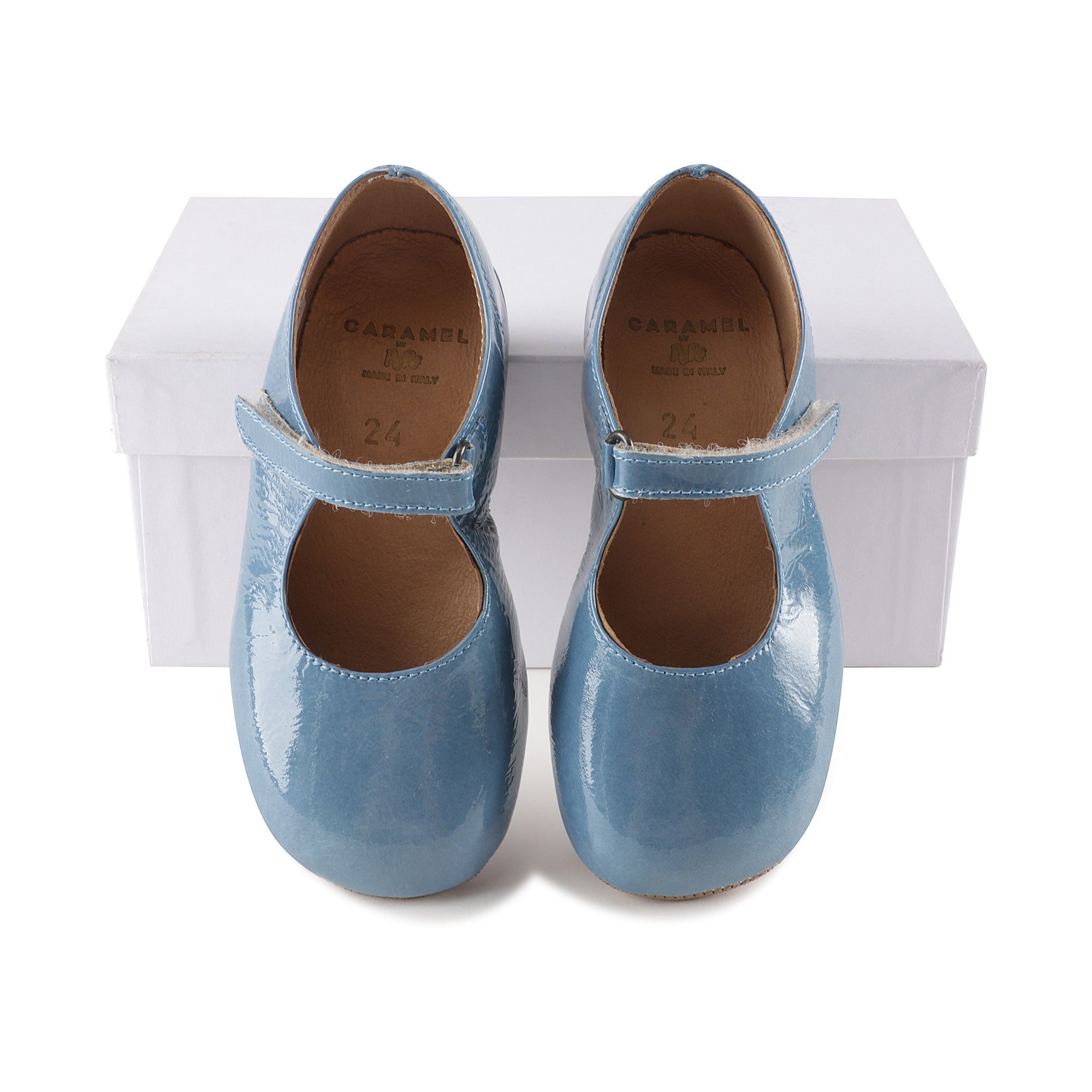 Chaussures en cuir bleu pour filles