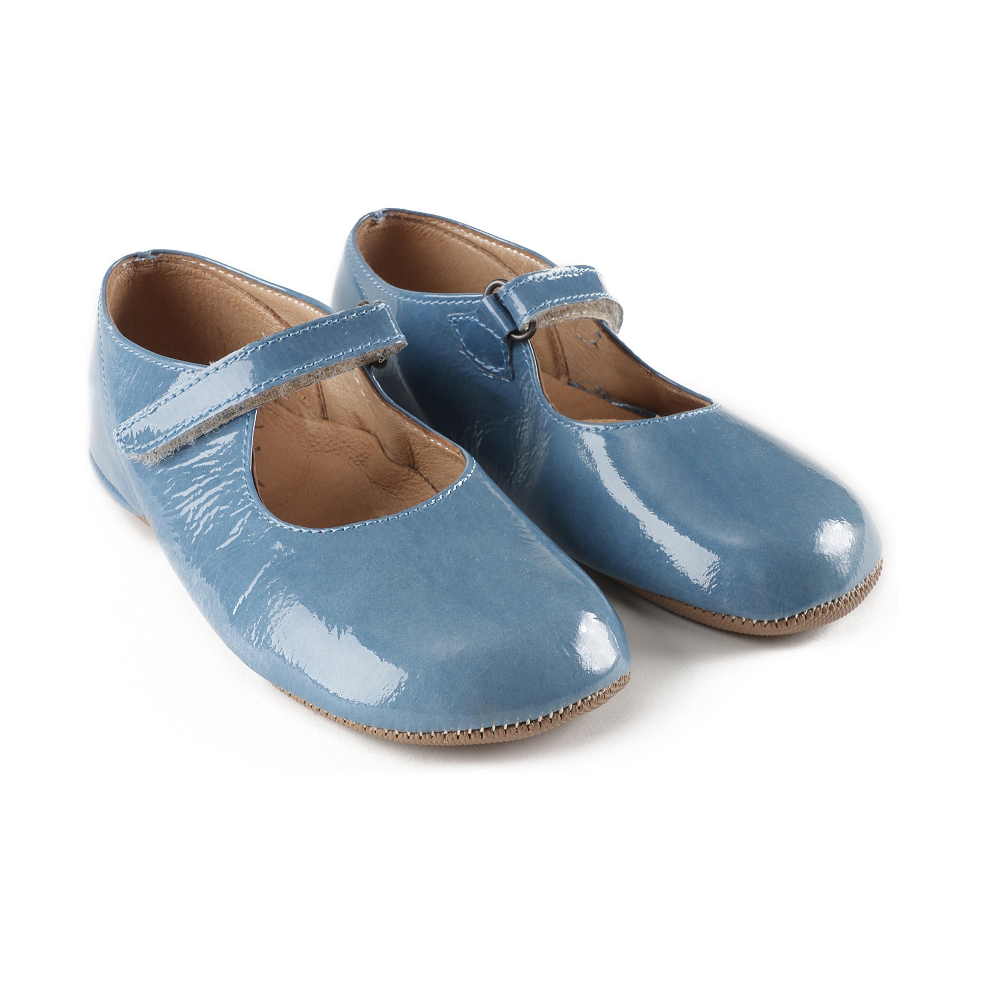 Chaussures en cuir bleu pour filles