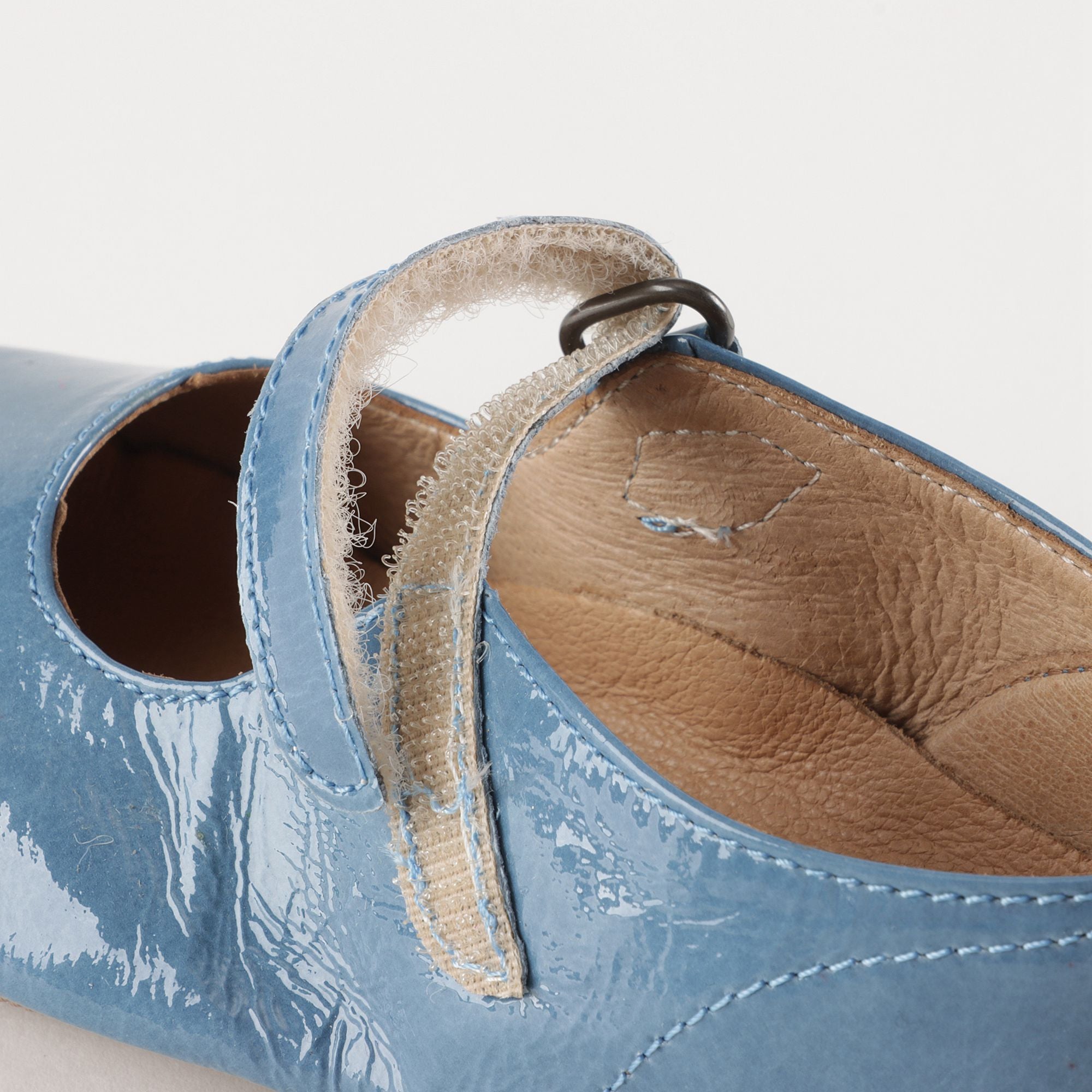 Chaussures en cuir bleu pour filles