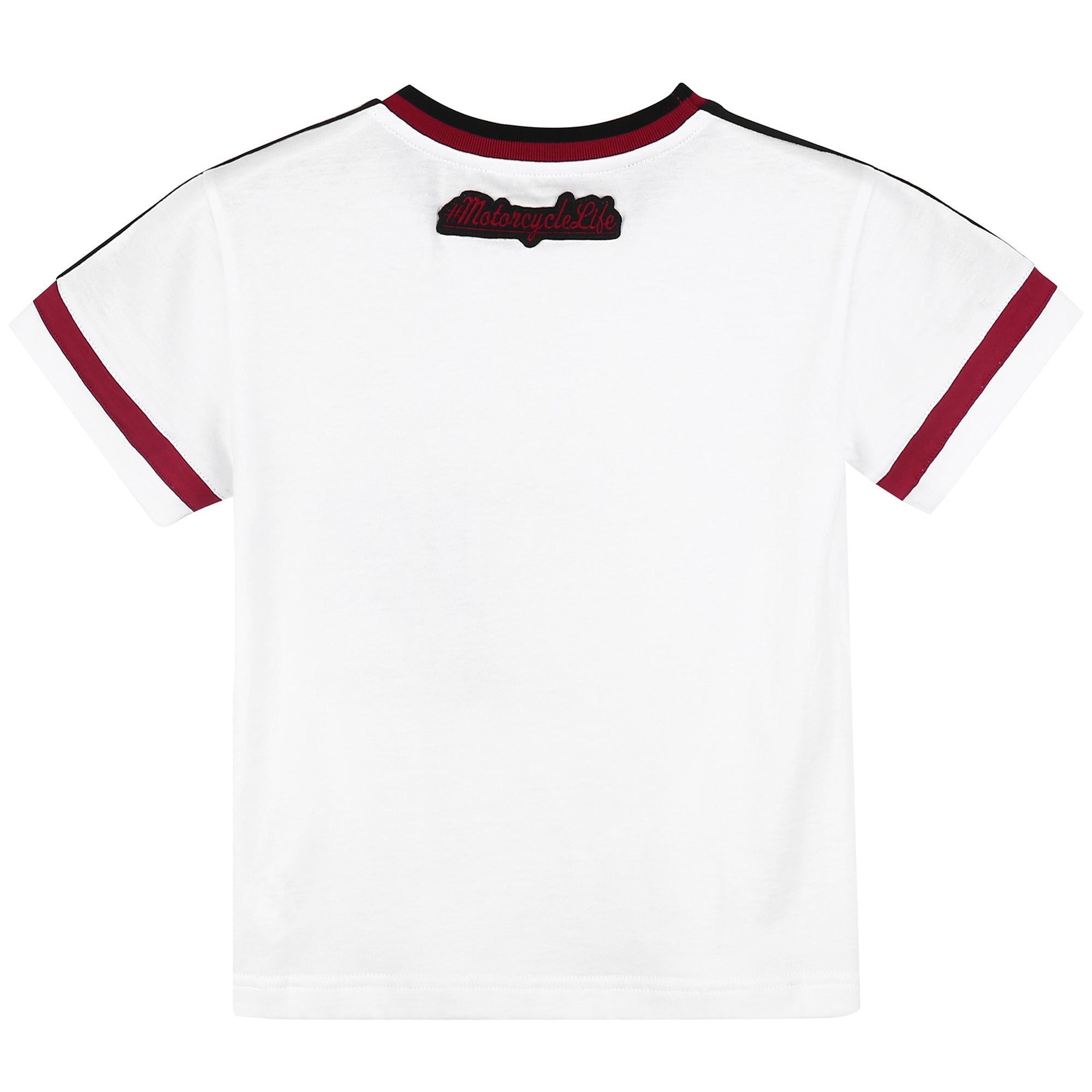 Boys White Racing T-Shirt