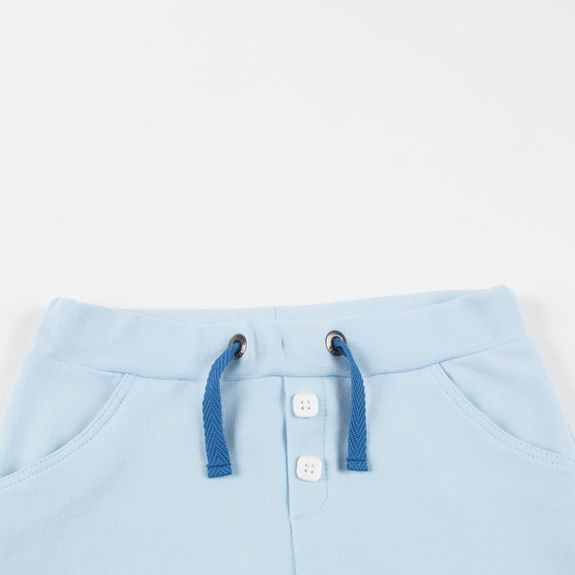 Baby Boys Light Blue Cotton Shorts