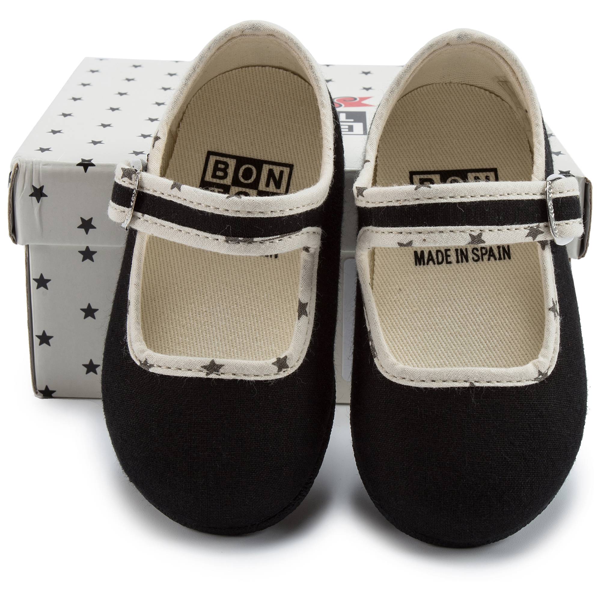 Baby Black Cotton Shoes