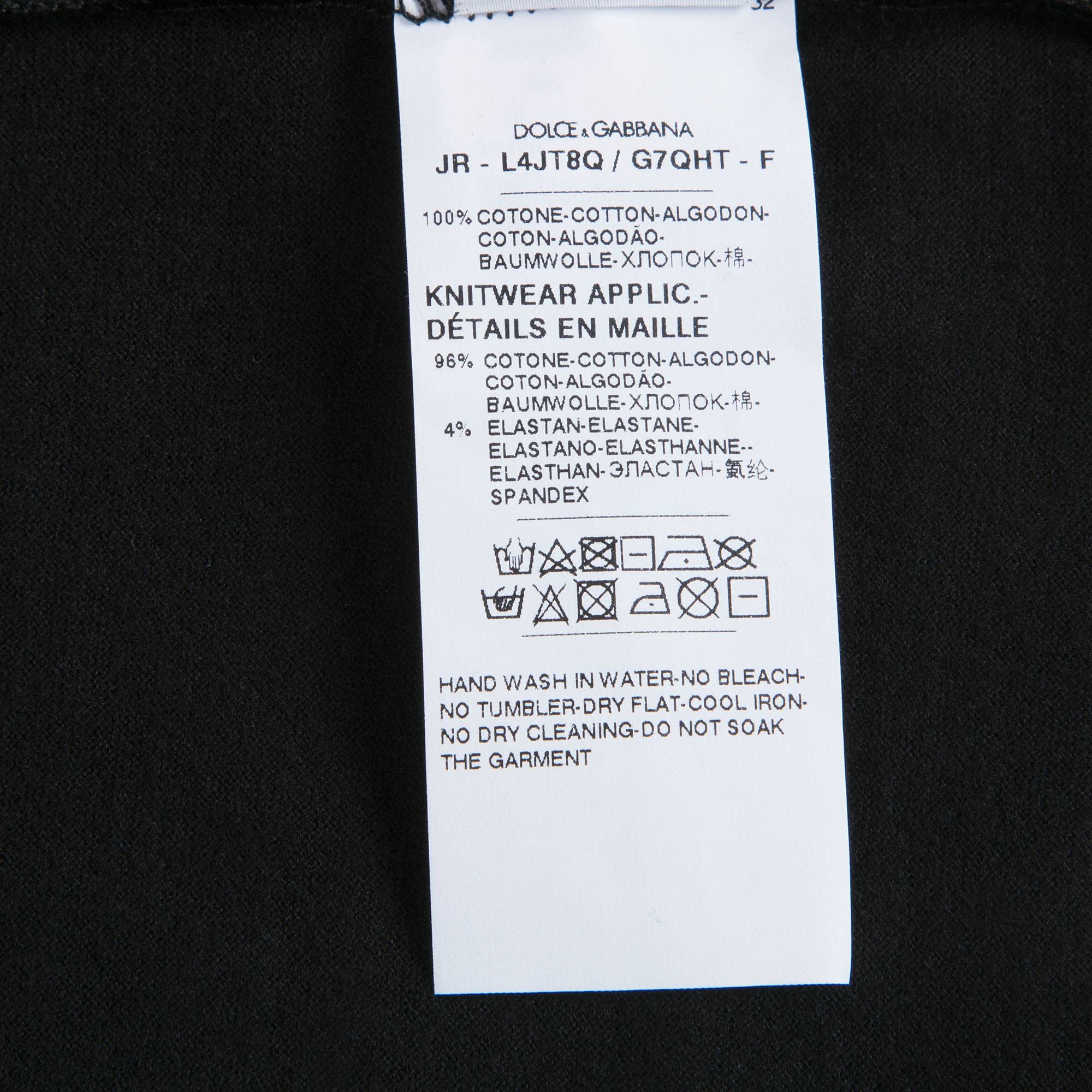 Boys Black "DG King" Cotton T-shirt