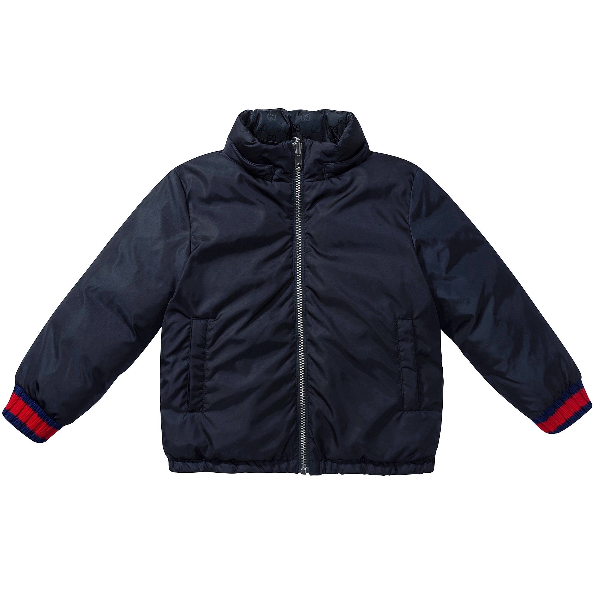 Boys Blue Reversible Down Coat