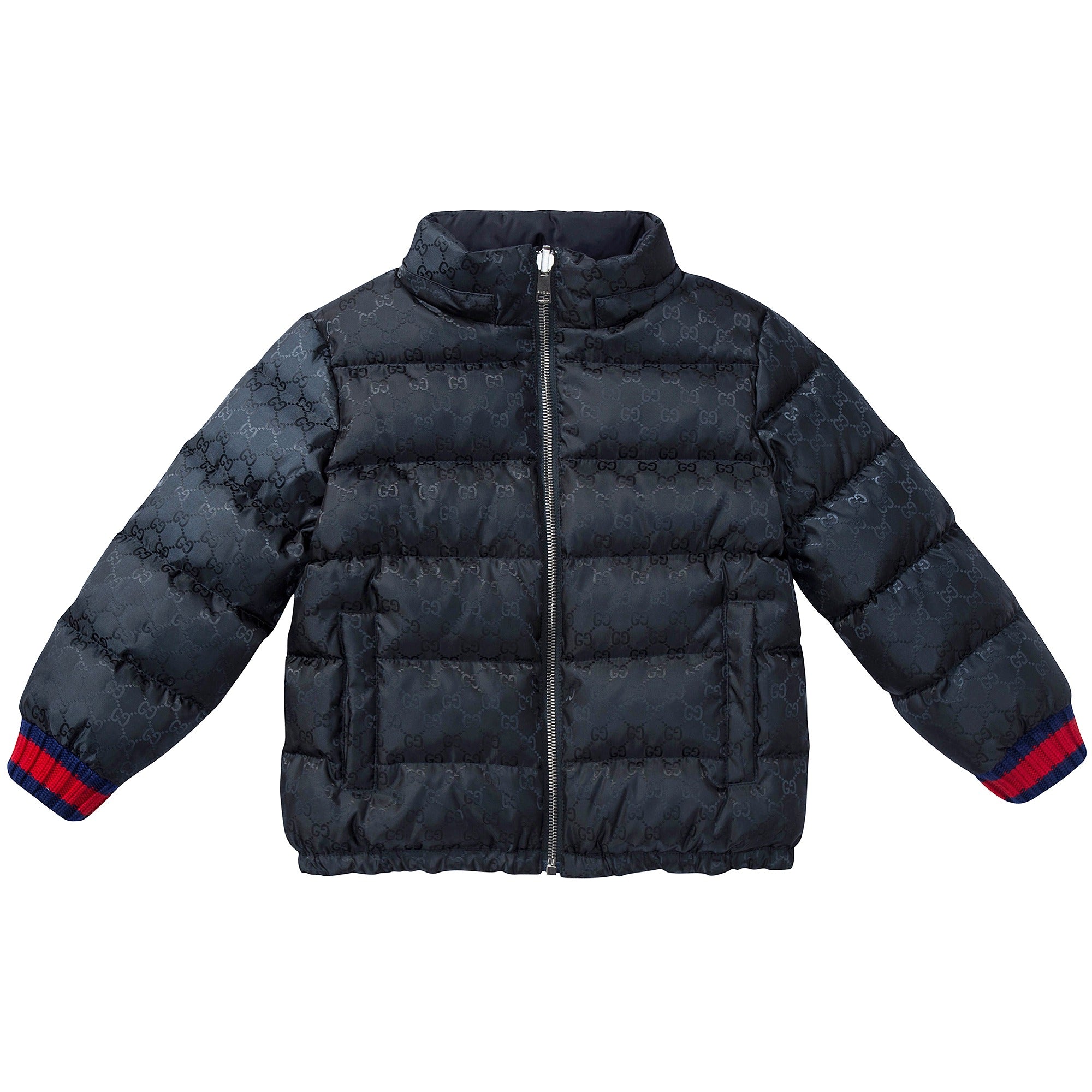 Boys Blue Reversible Down Coat