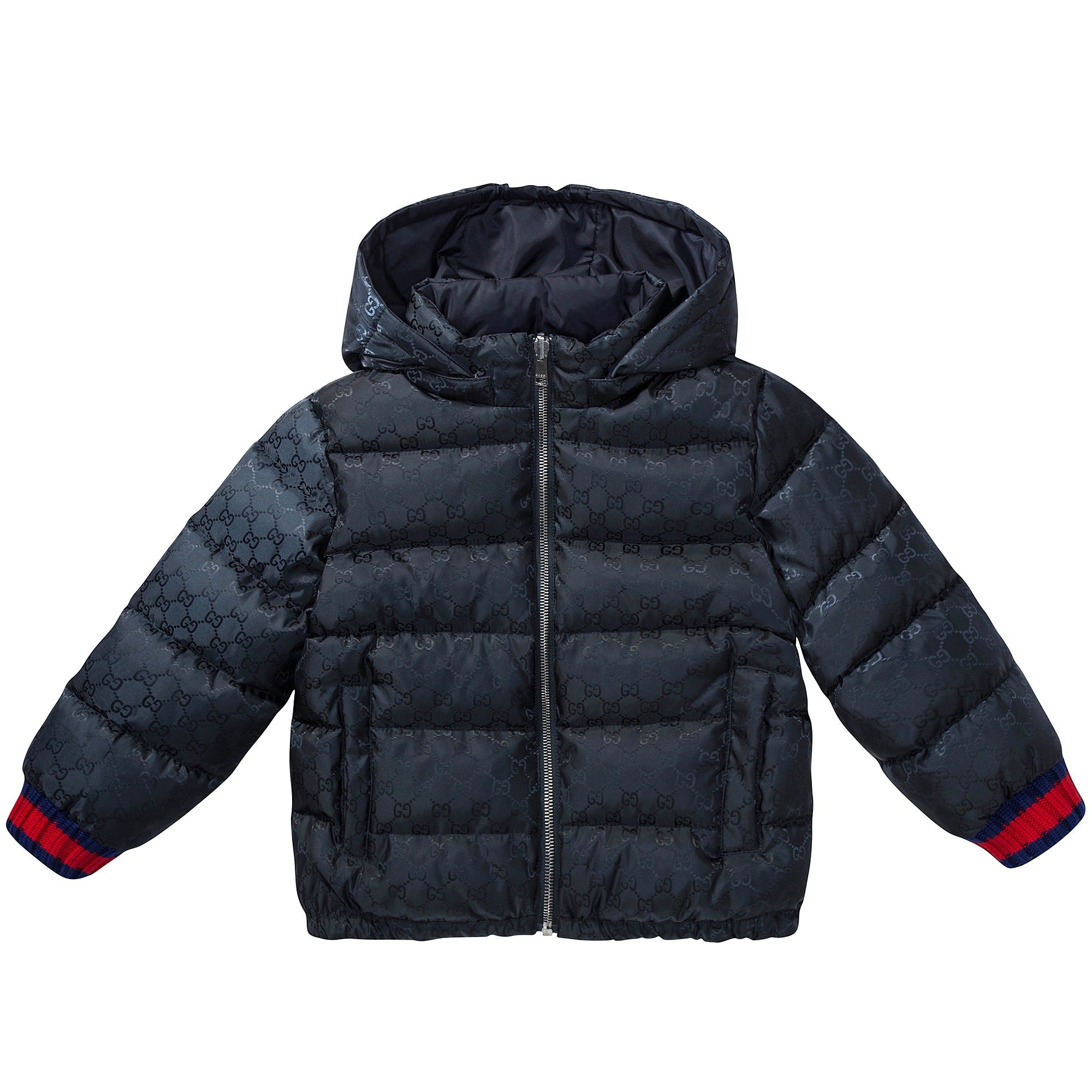 Boys Blue Reversible Down Coat
