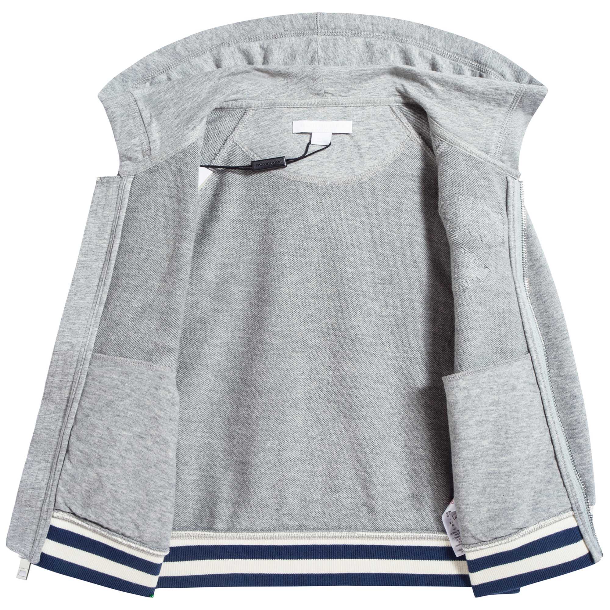 Boys Grey Melange Cotton Sweatshirt