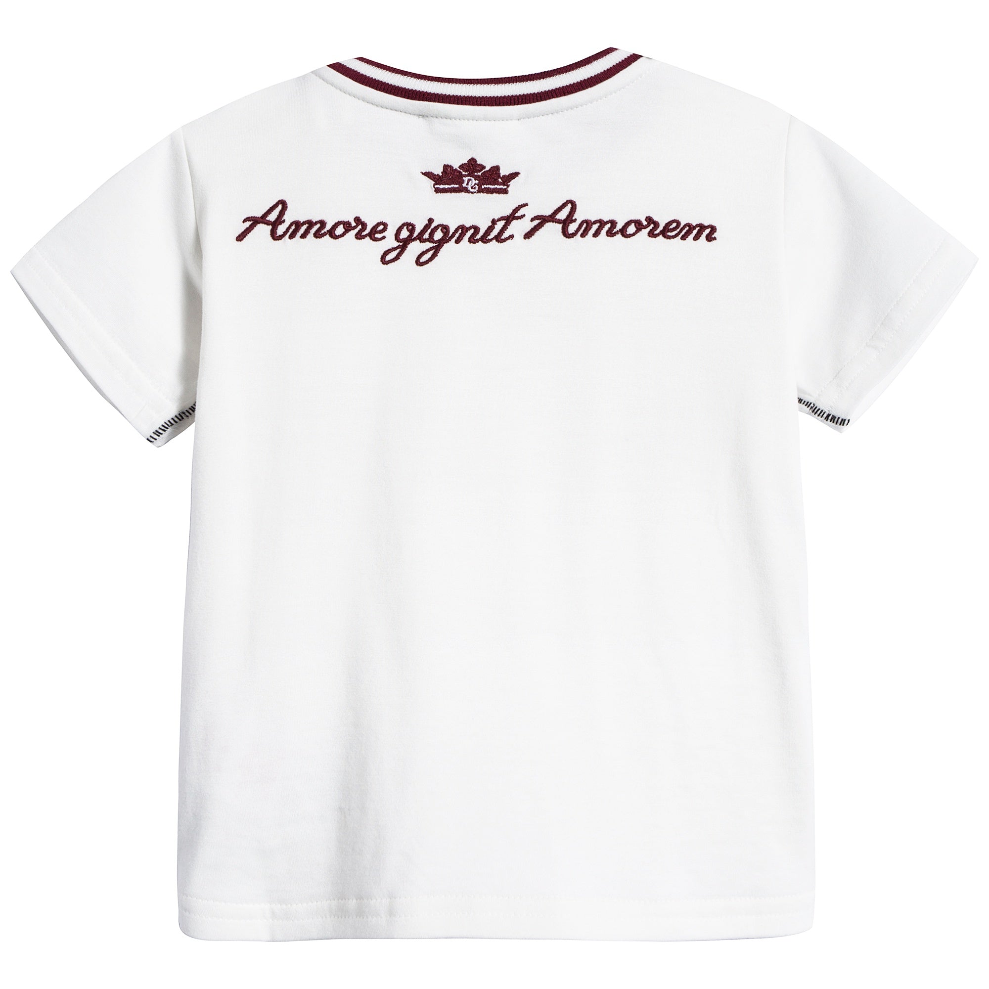 Baby Boys White Cotton T-shirt