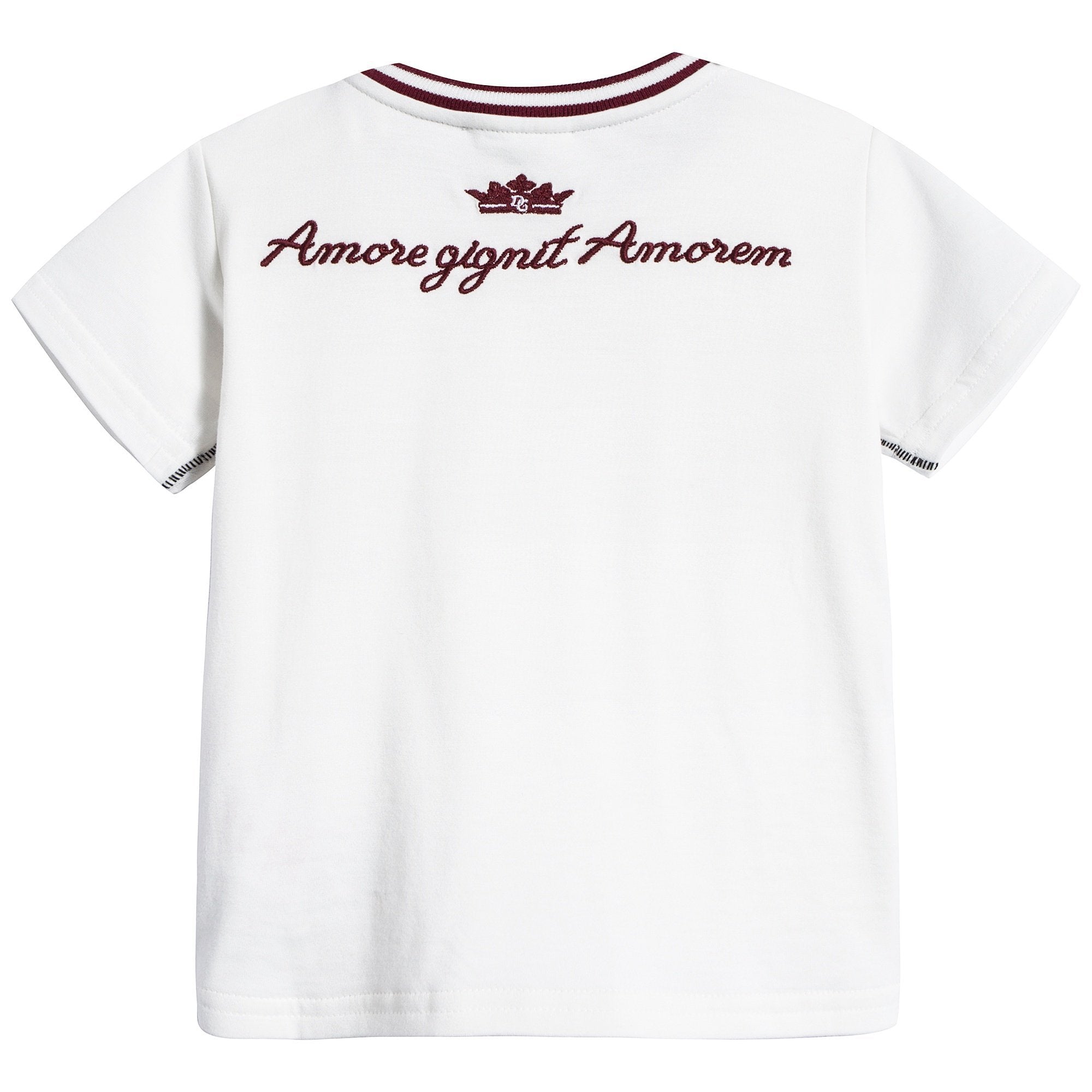 Baby Boys White Cotton T-shirt