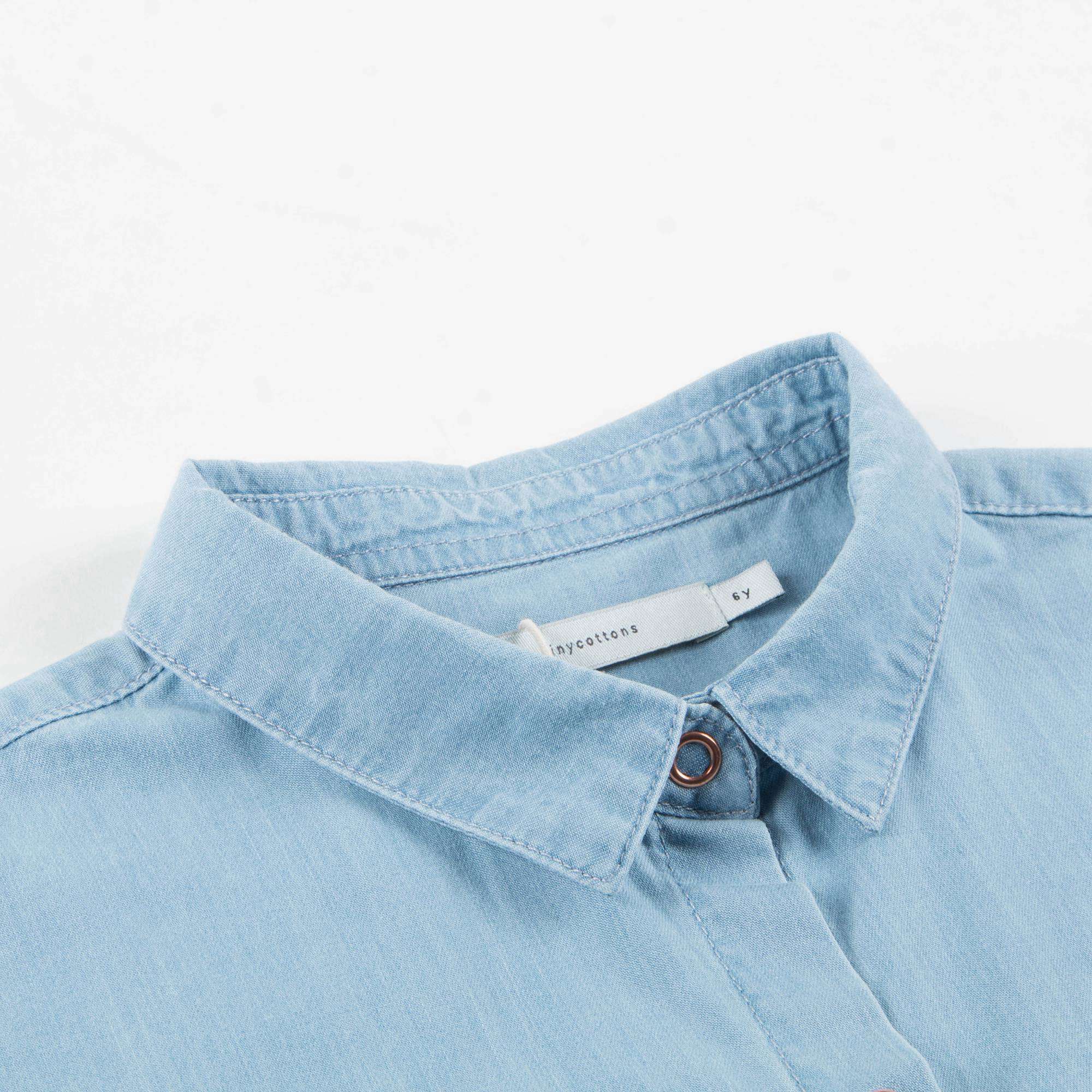 Girls Denim Cotton T-shirt