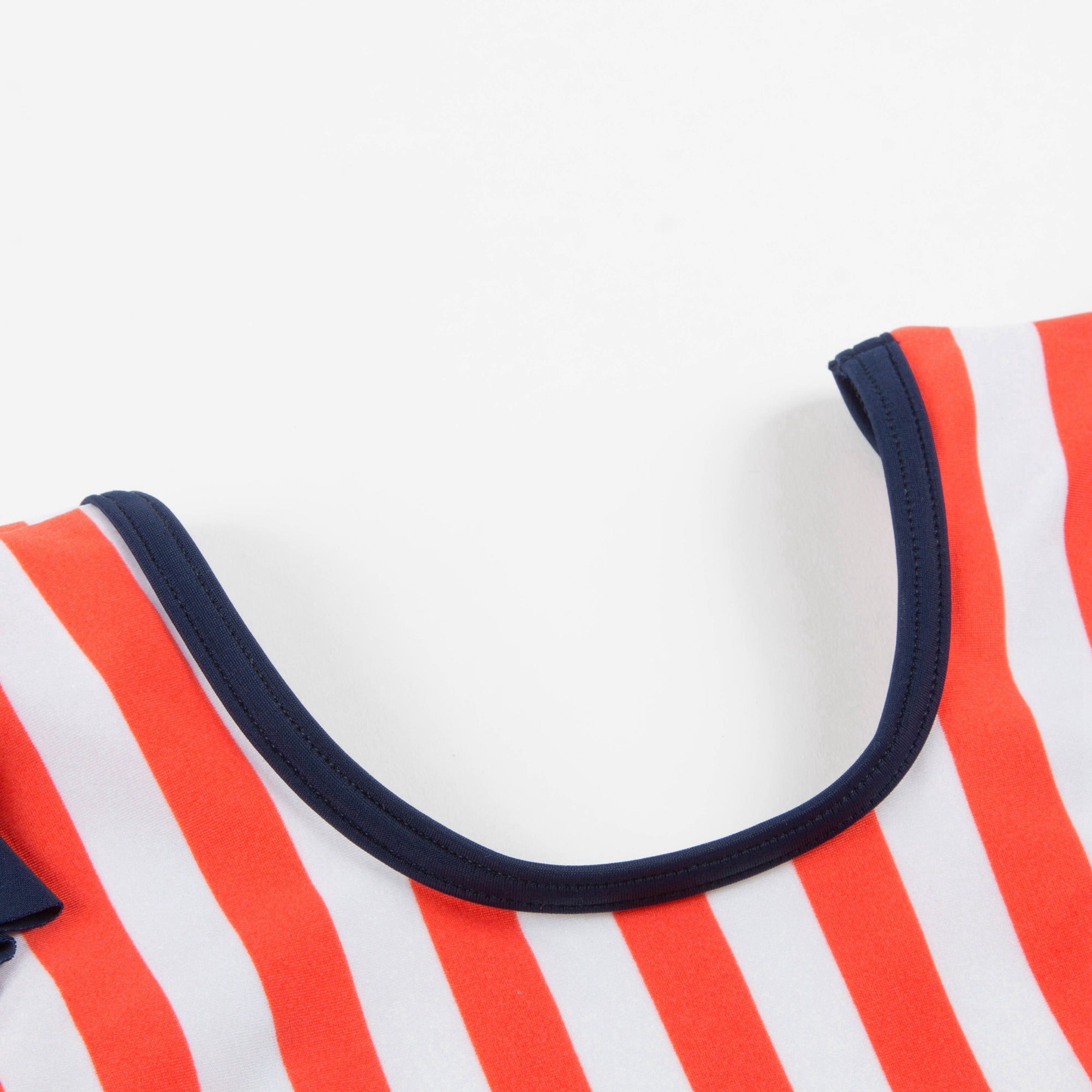 Girls Carmine Striped Polyamide Swimwear
