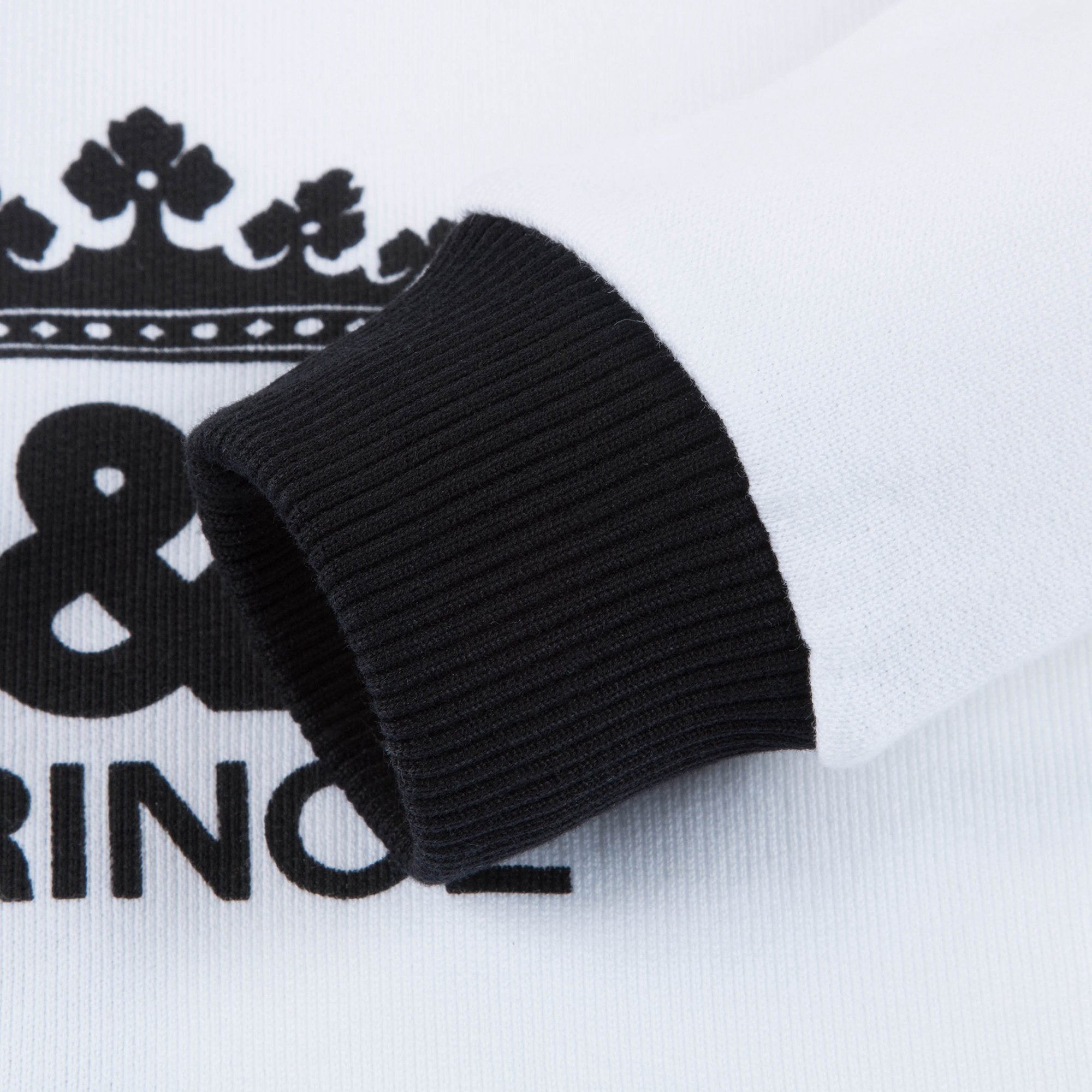 Baby Boys White "DG" Cotton Sweatshirt
