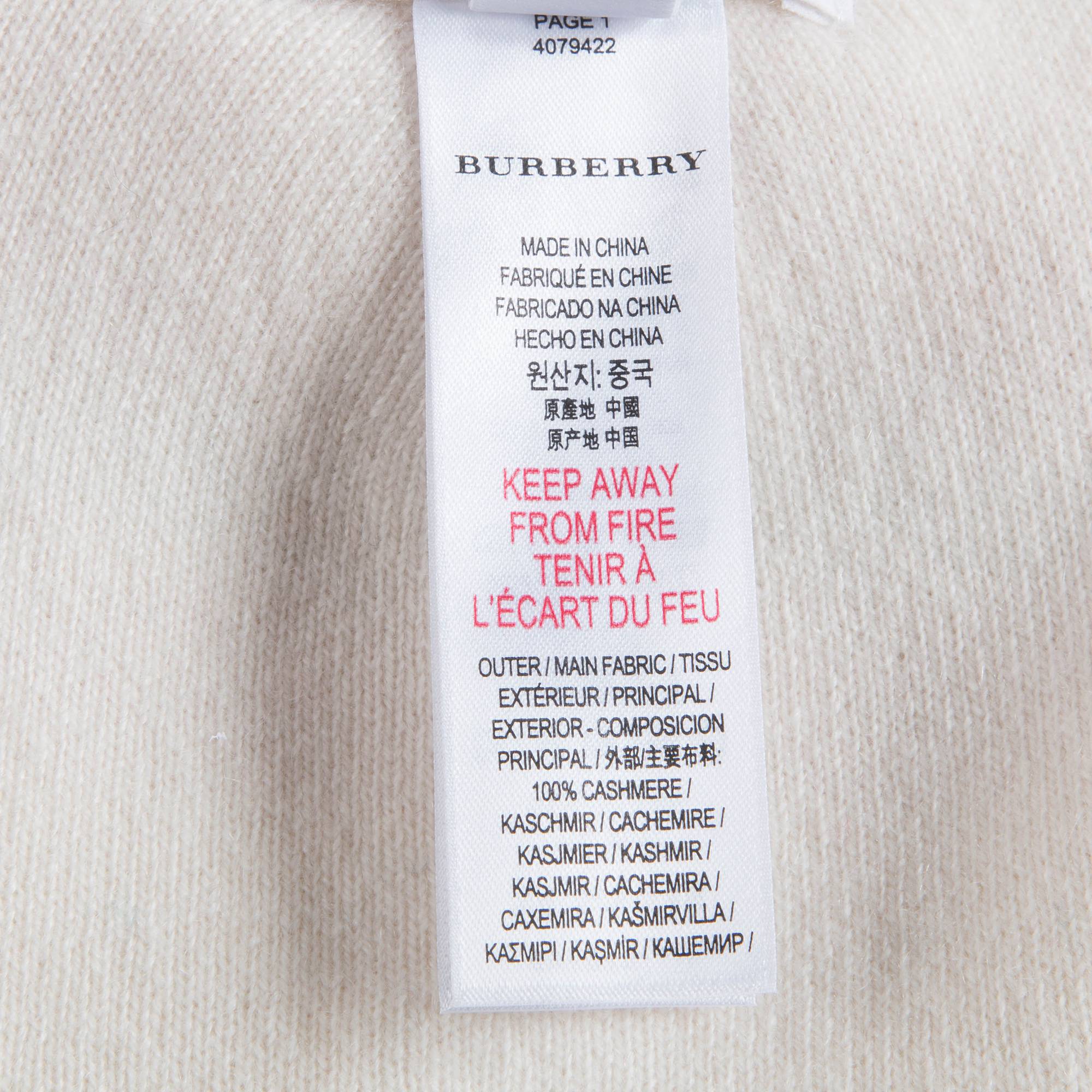 Boys & Girls White Cashmere Hat