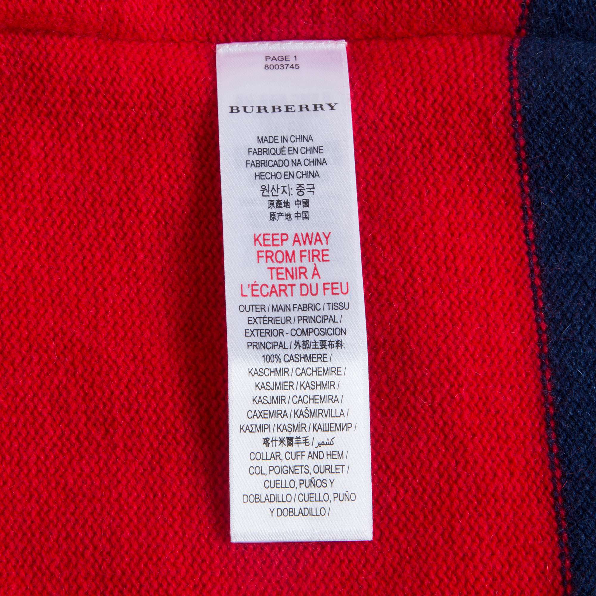 Boys Bright Red Cashmere Sweater