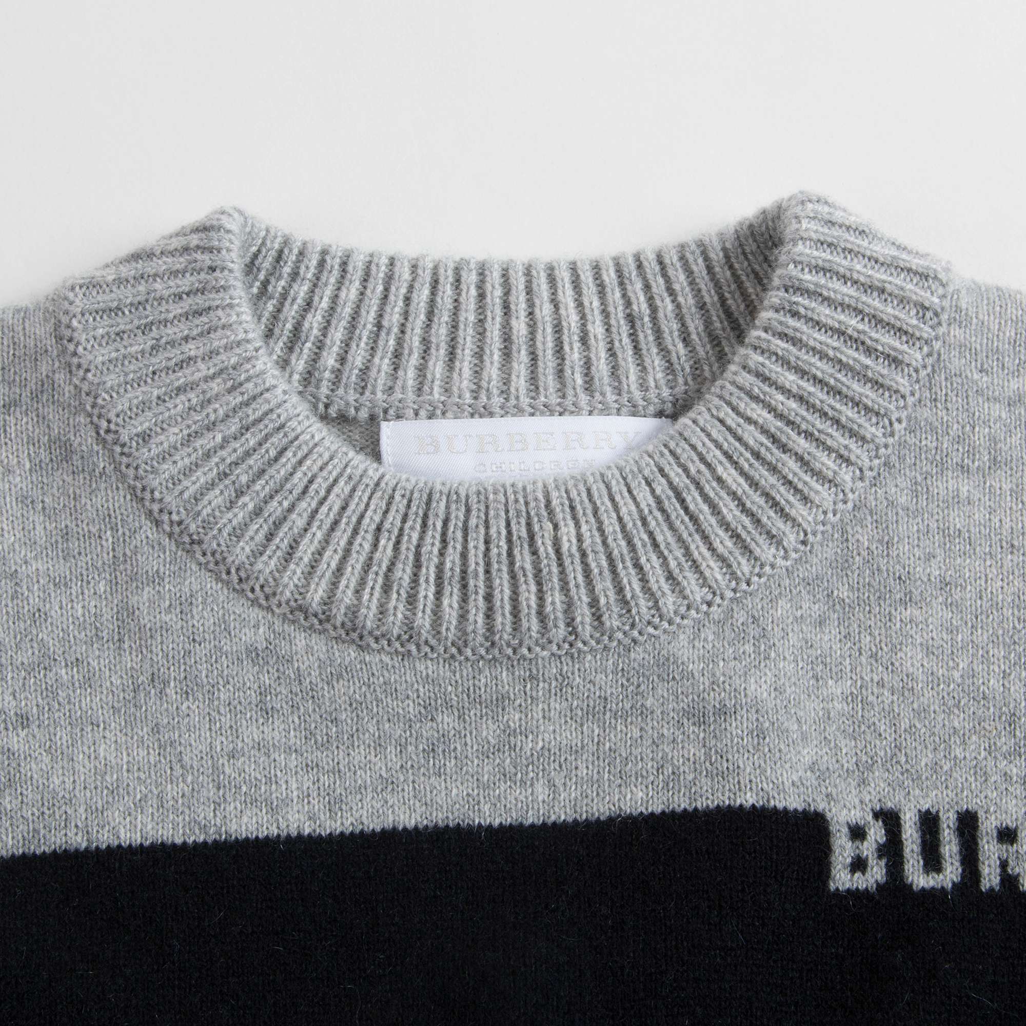 Boys Grey Melange Cashmere Sweater