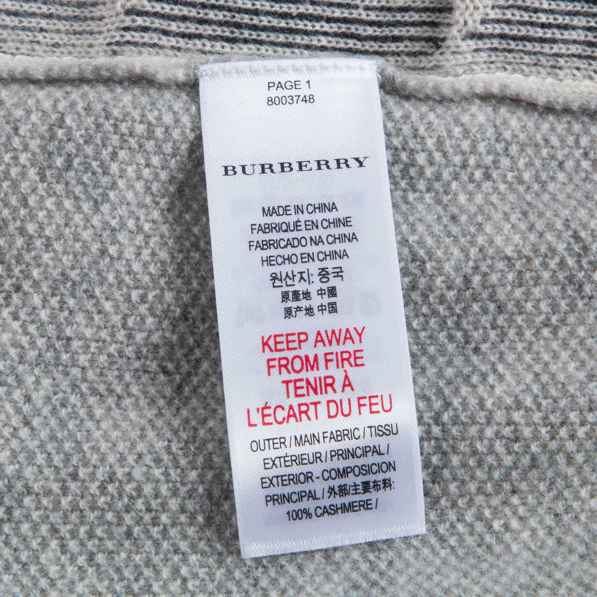 Boys Grey Melange Cashmere Sweater