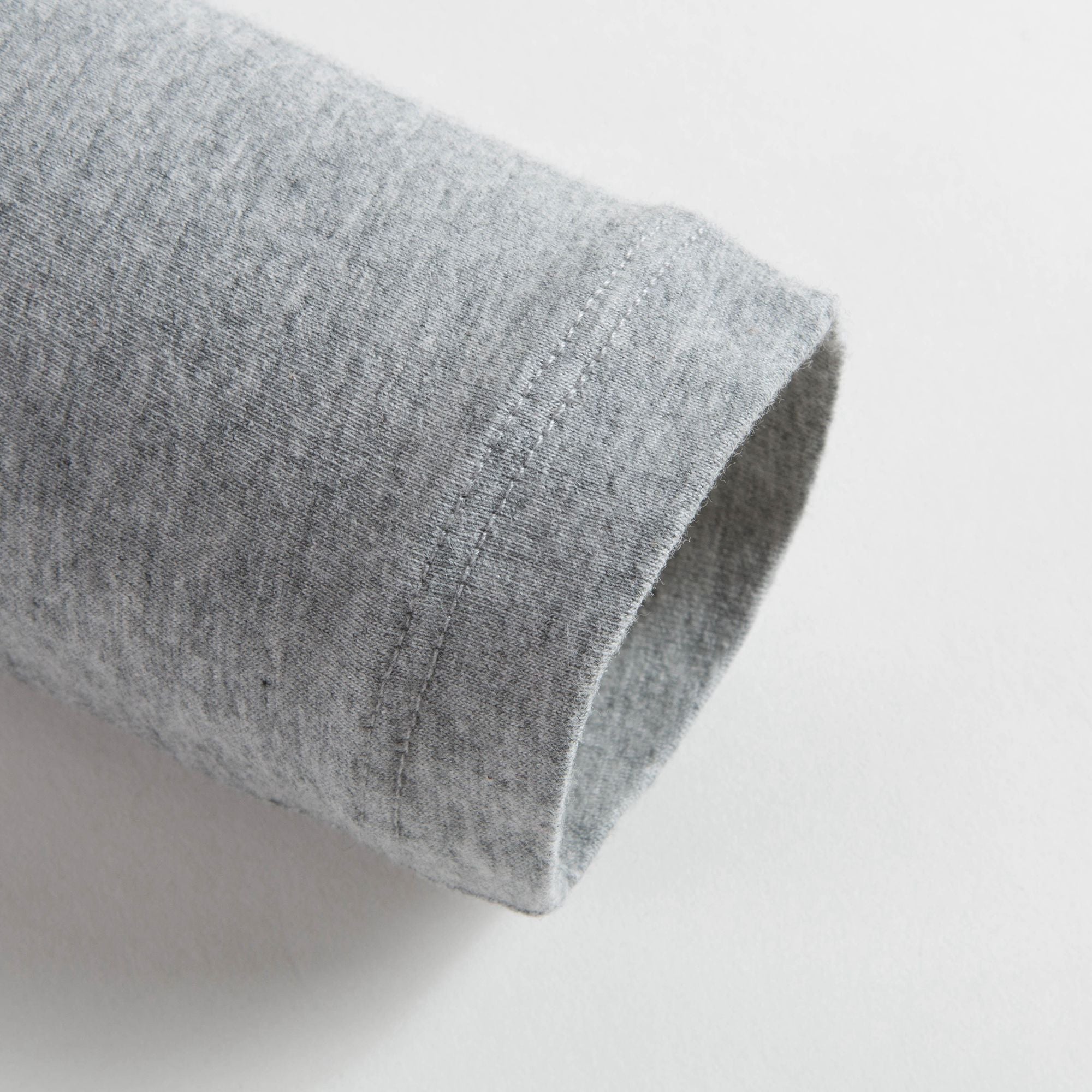 Boys White & Grey Cotton T-shirt