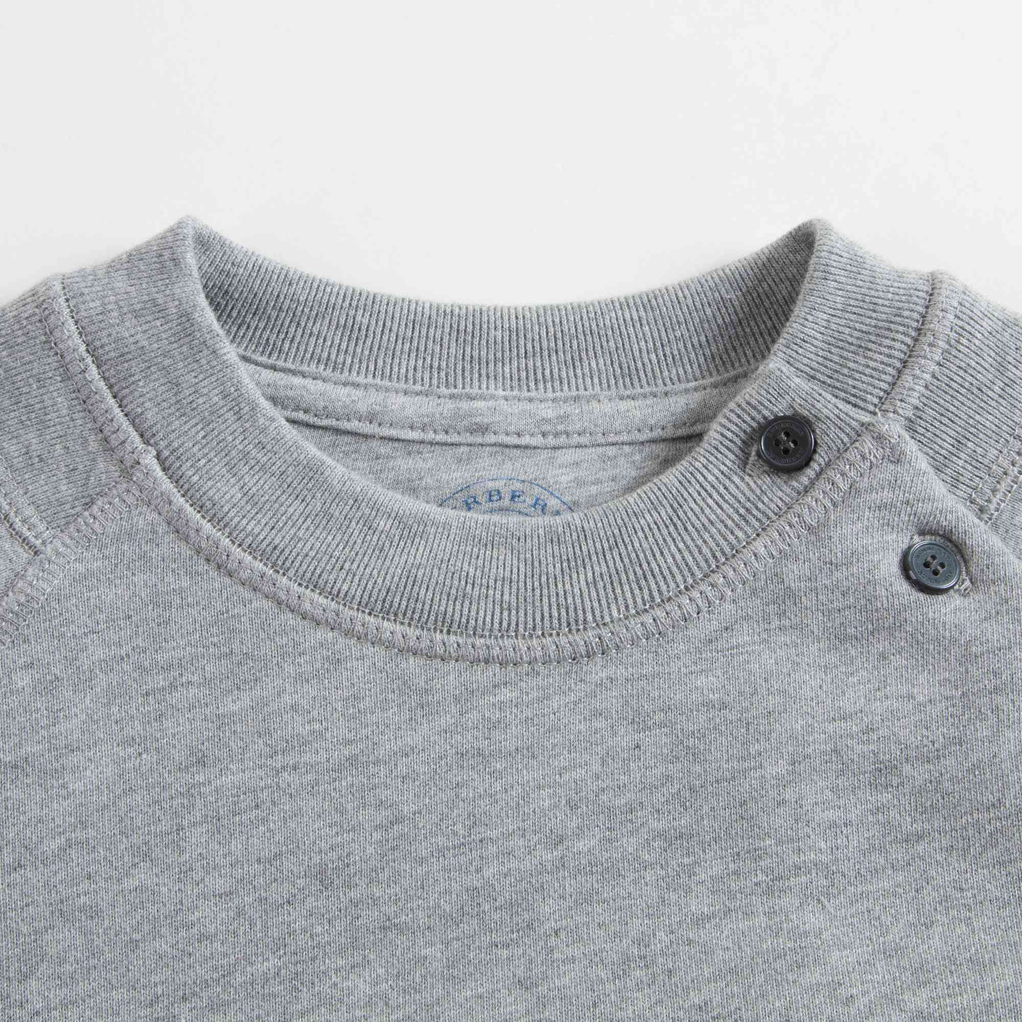Baby Grey Melange Cotton Dress
