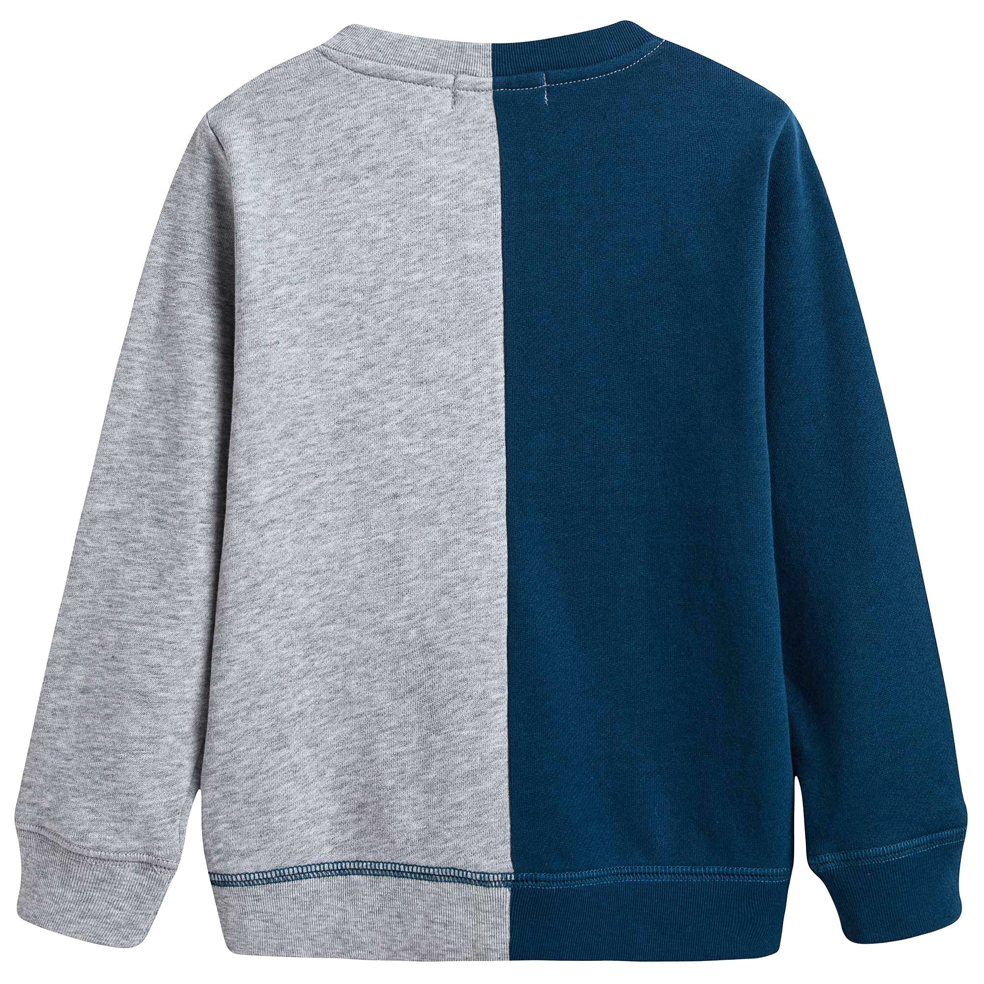 Boys Blue & Grey Ice Hockey Helmet Printed Sweatshirt