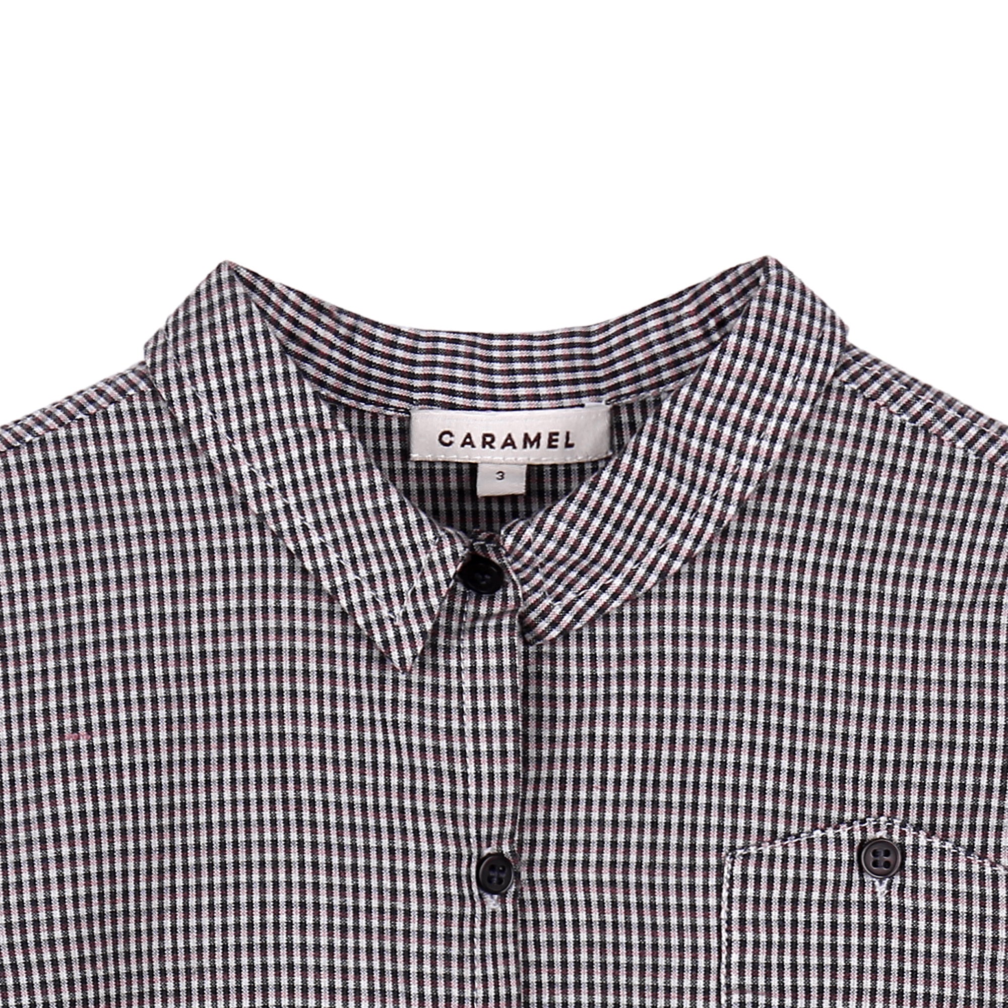 Baby Boys Grey Checked Woven Shirt