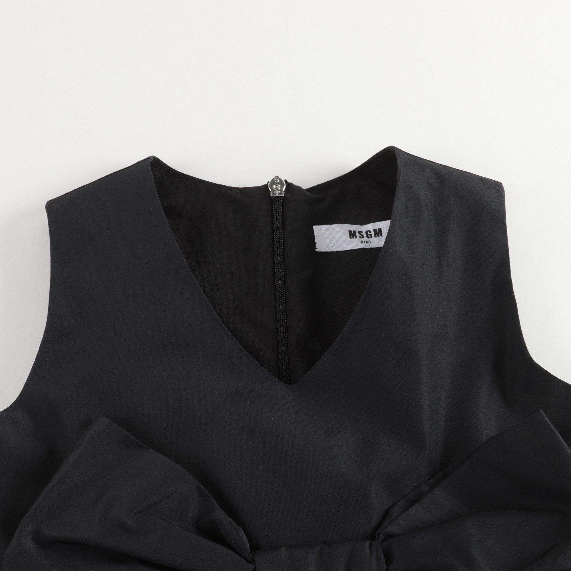 Girls Black Taffeta Dress