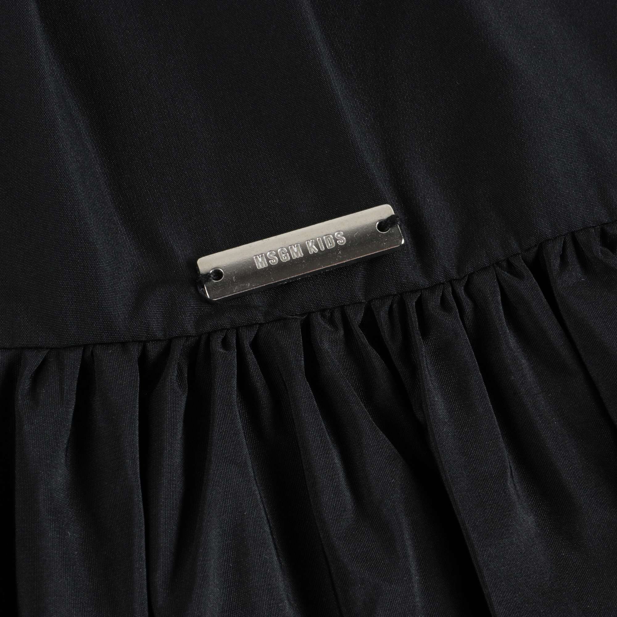 Girls Black Taffeta Dress