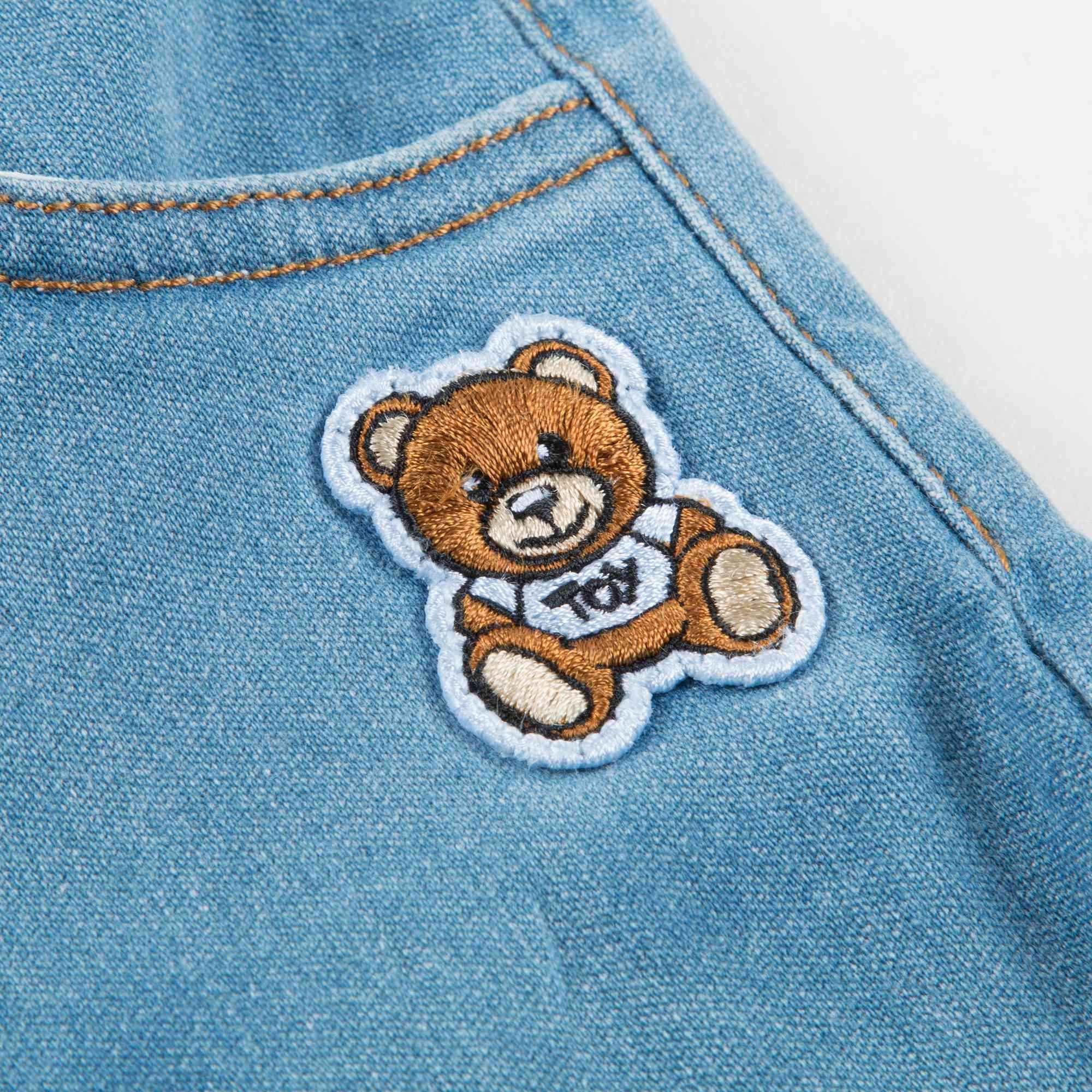 Girls & Boys Light Blue Cotton Trousers