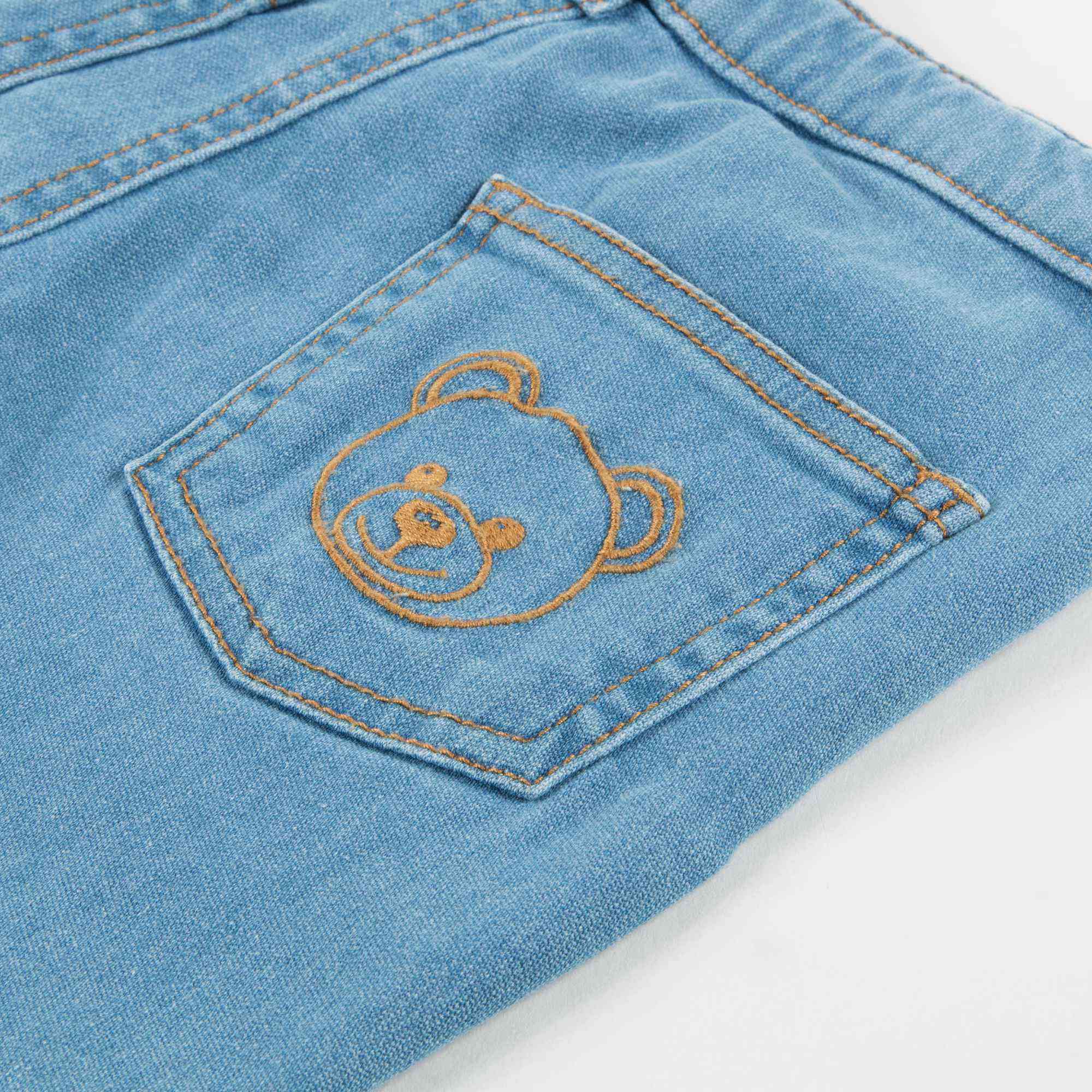 Girls & Boys Light Blue Cotton Trousers