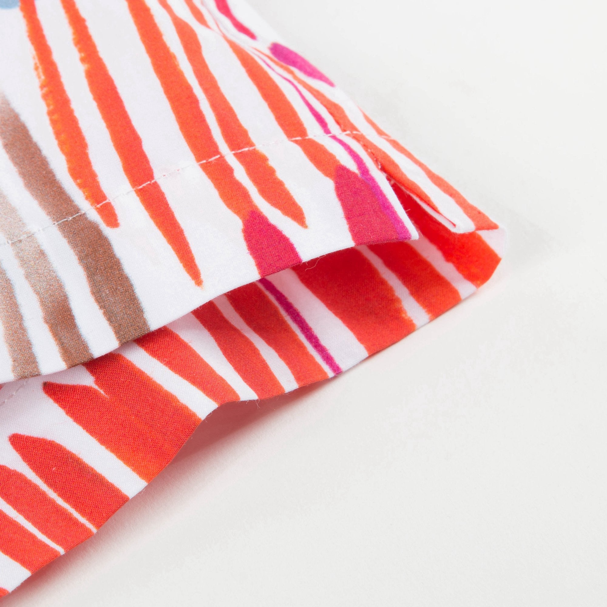Girls Dark Orange Cotton Shorts