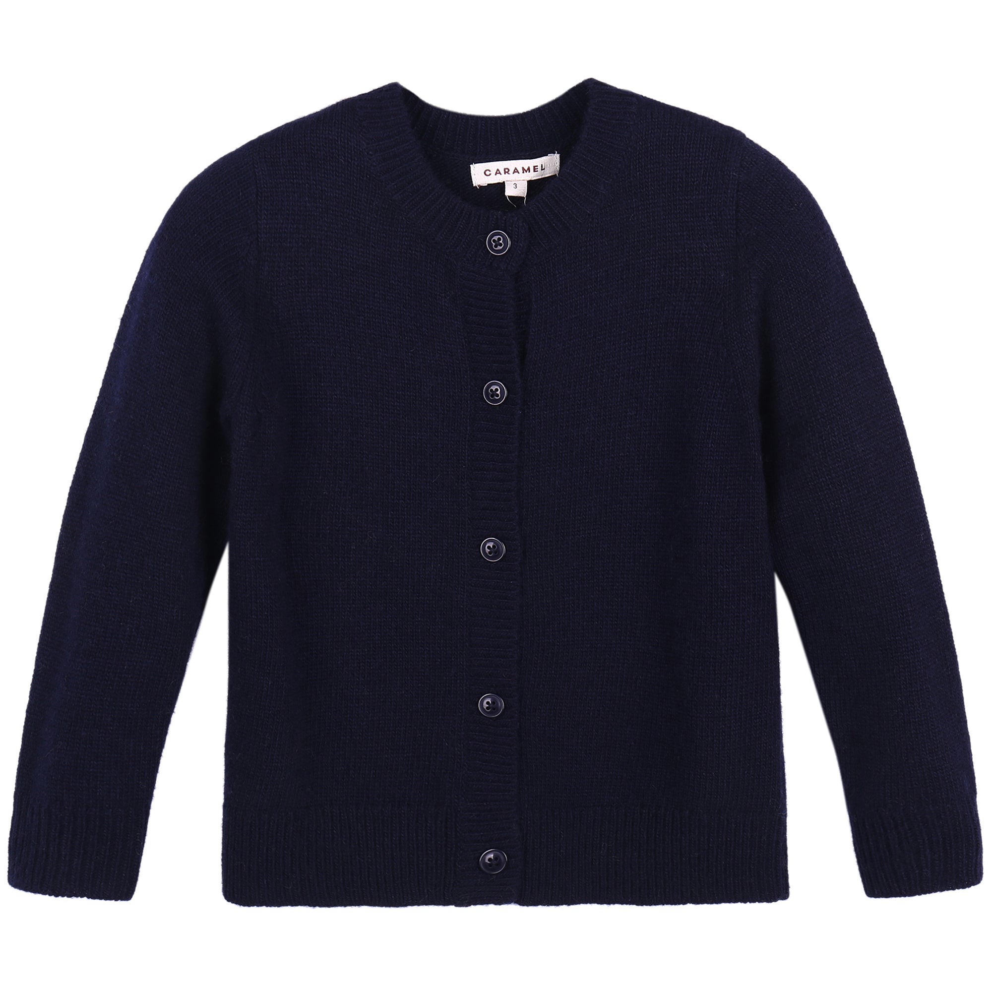 Boys & Girls Dark Blue Knitted  Cardigan
