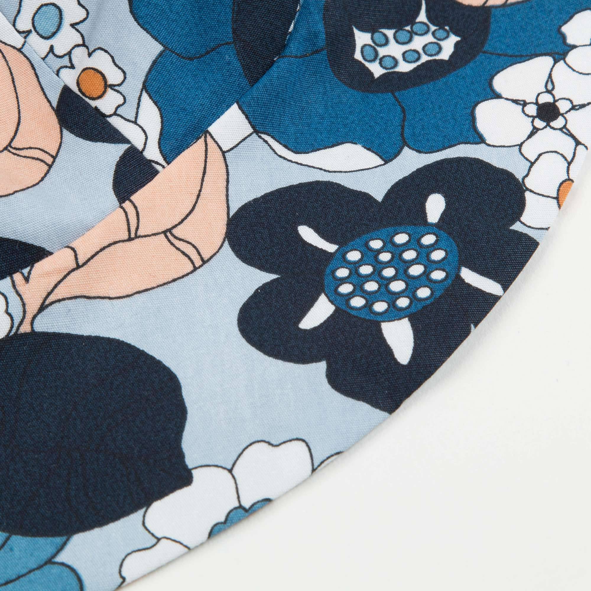 Girls Marine Blue Cotton Hat