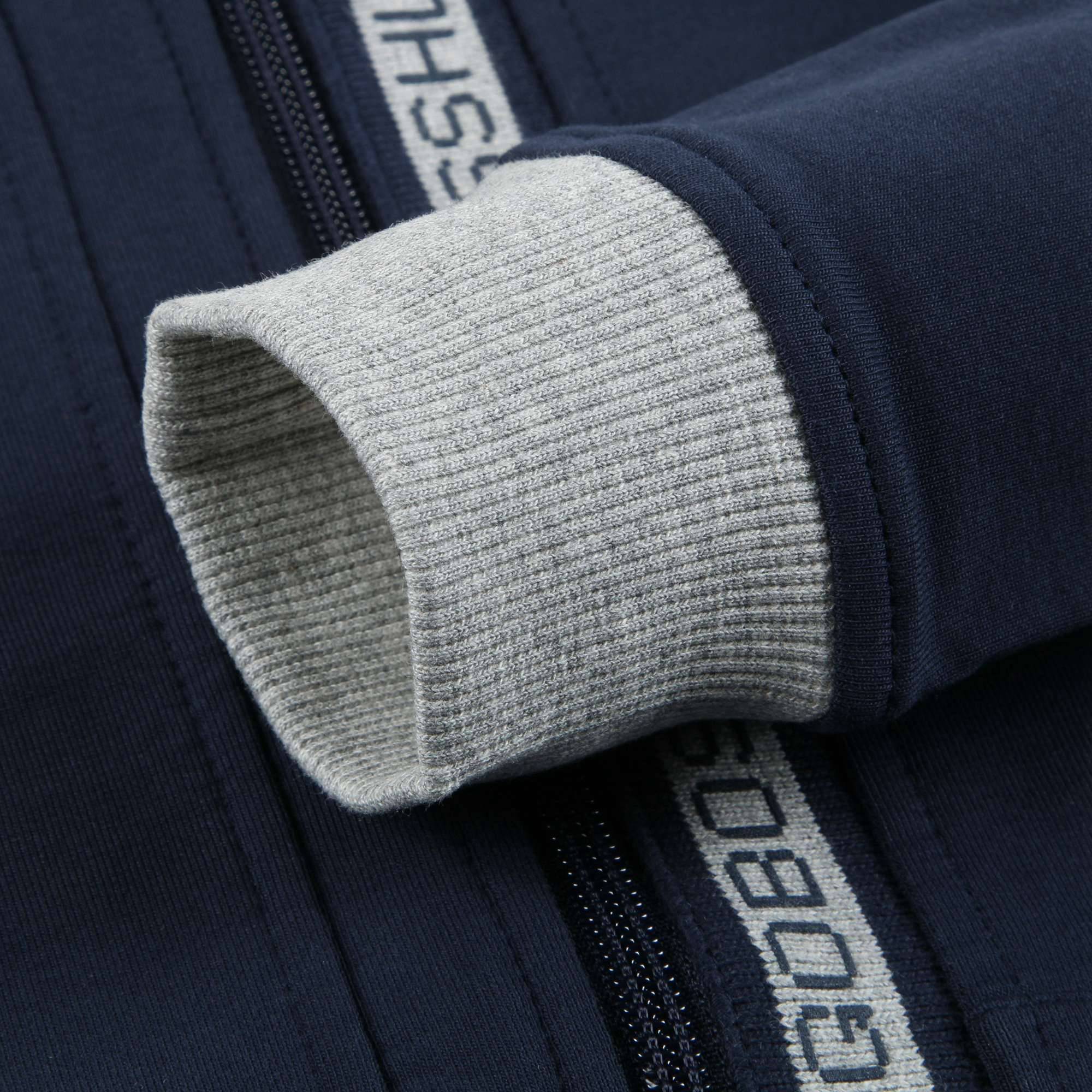 Boys Blue Cotton Logo Cardigan