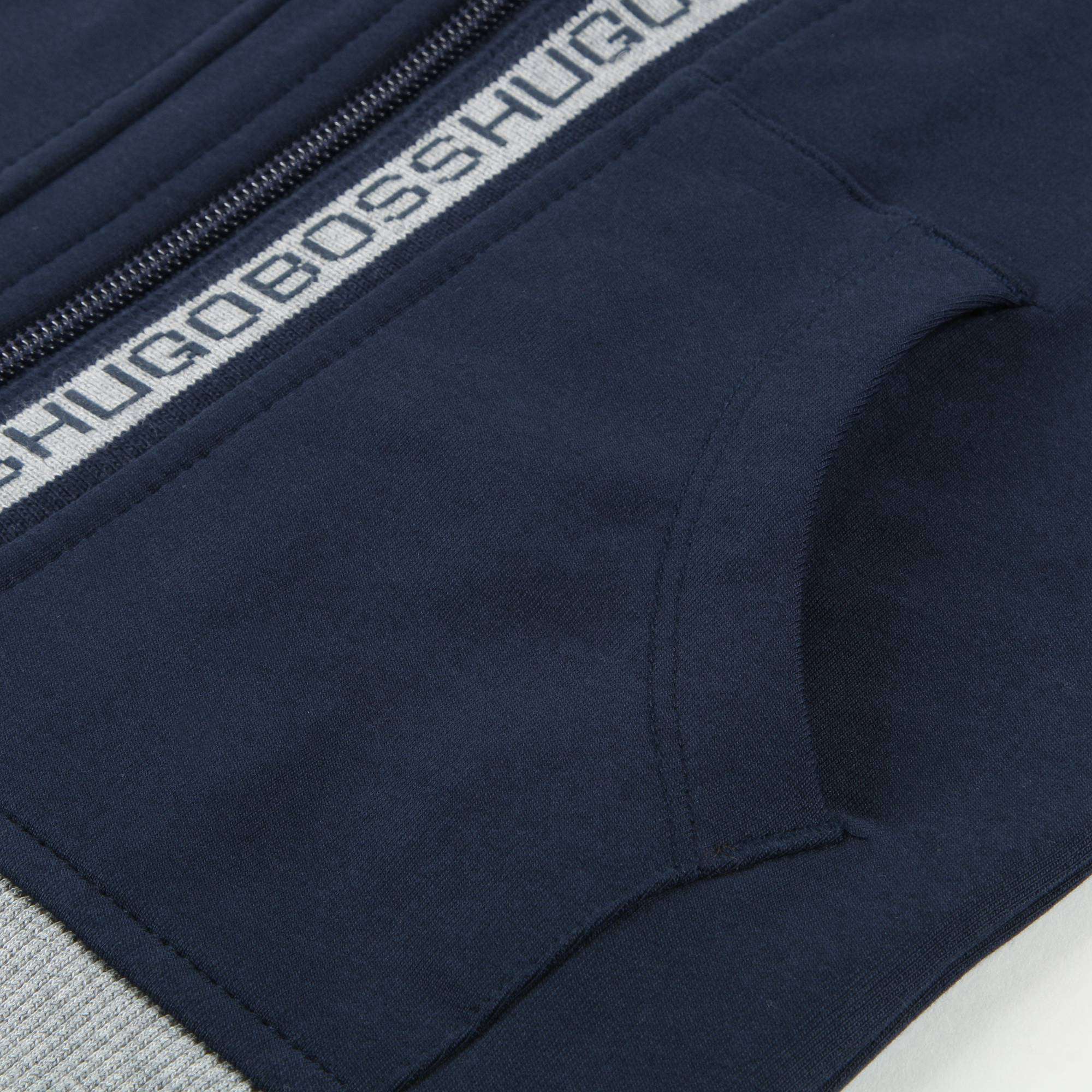 Boys Blue Cotton Logo Cardigan