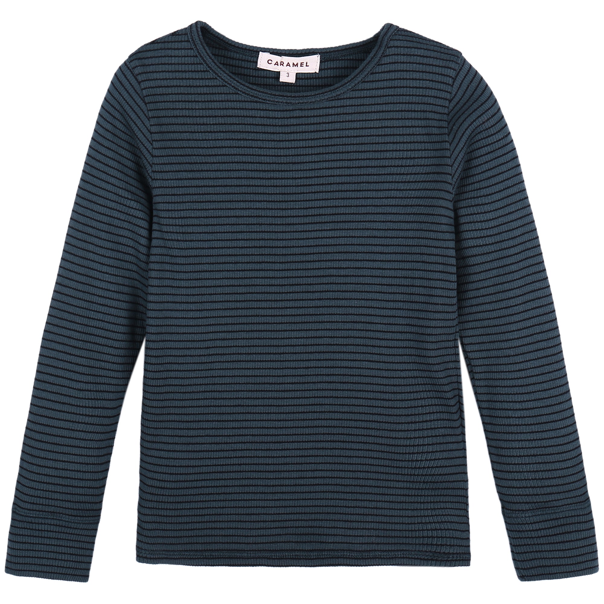 Boys & Girls Dark Blue Striped Cotton T-shirt
