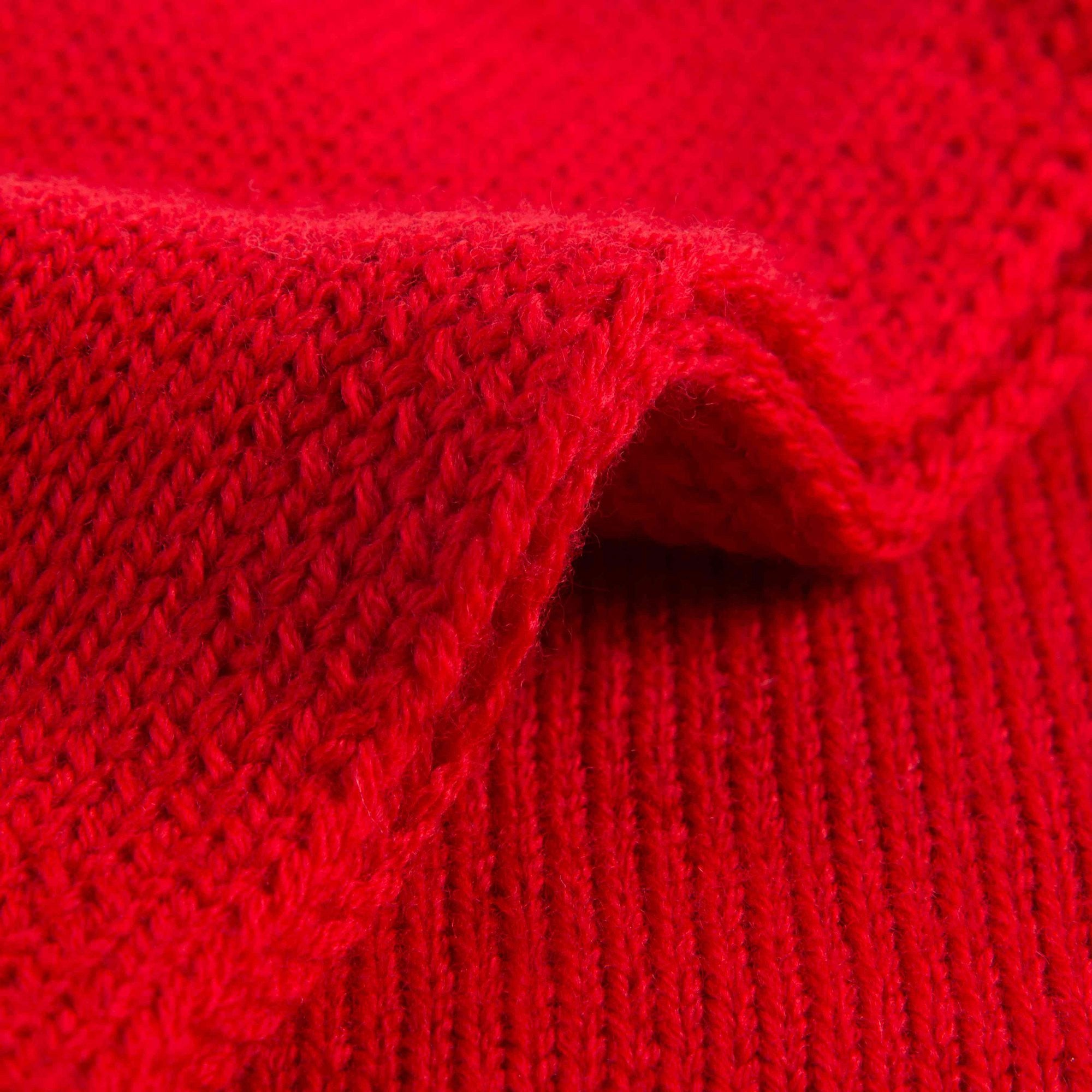 Girls Red Wool Scarf With Bow