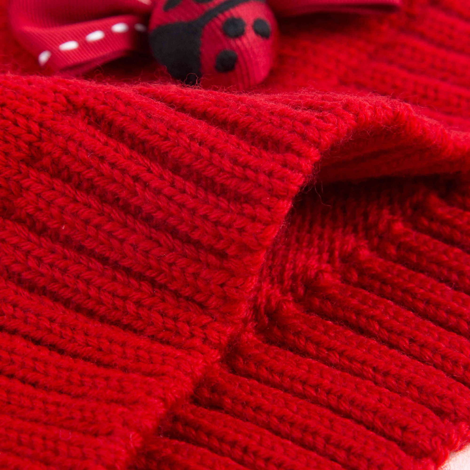 Girls Red Wool Scarf With Bow