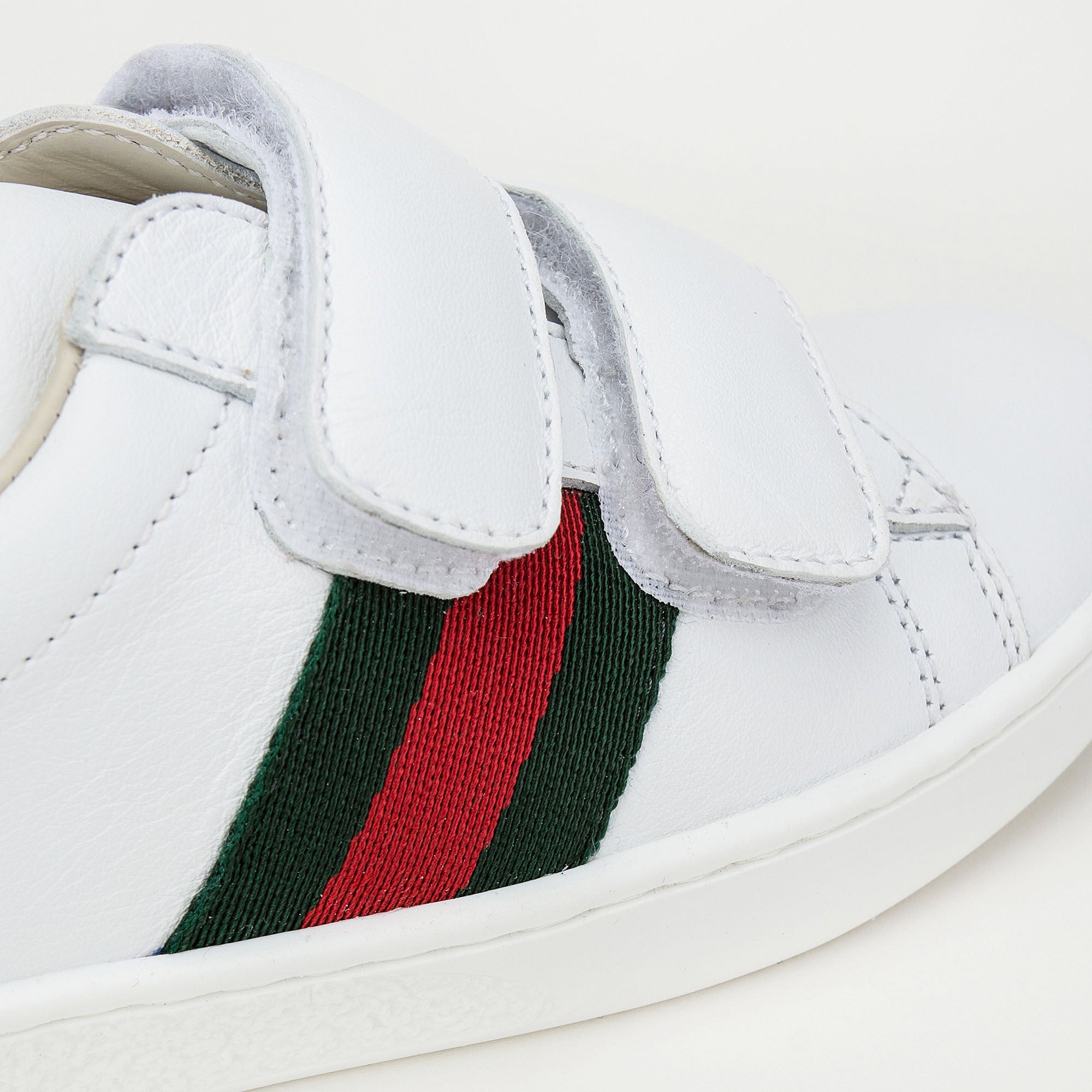 Boys & Girls White Velcro Leather Board Shoes