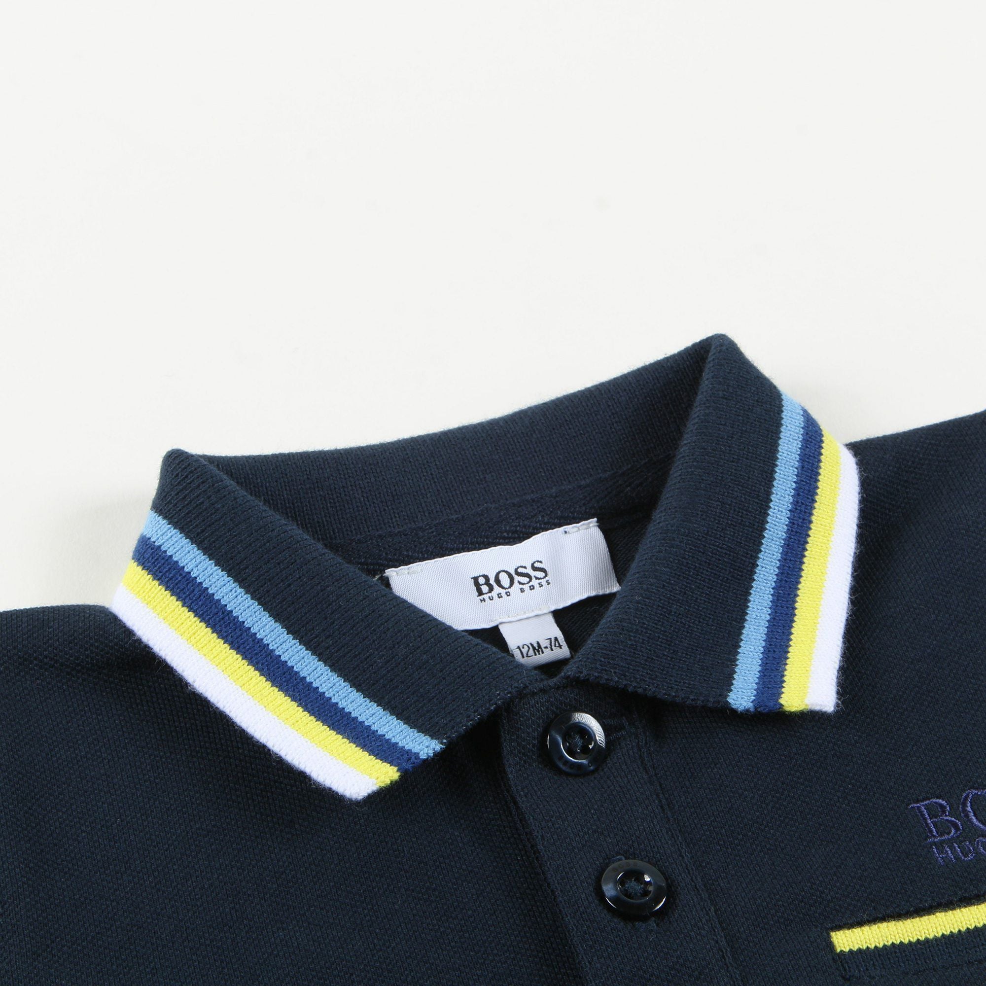 Baby Boys Navy Blue Cotton Polo Shirt