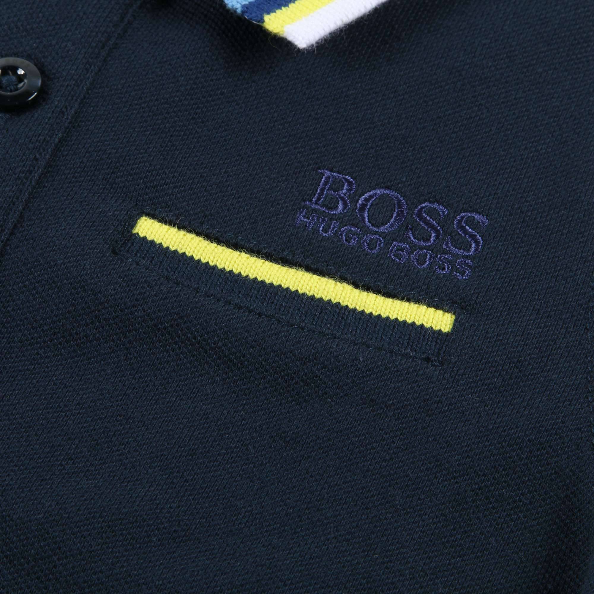 Baby Boys Navy Blue Cotton Polo Shirt