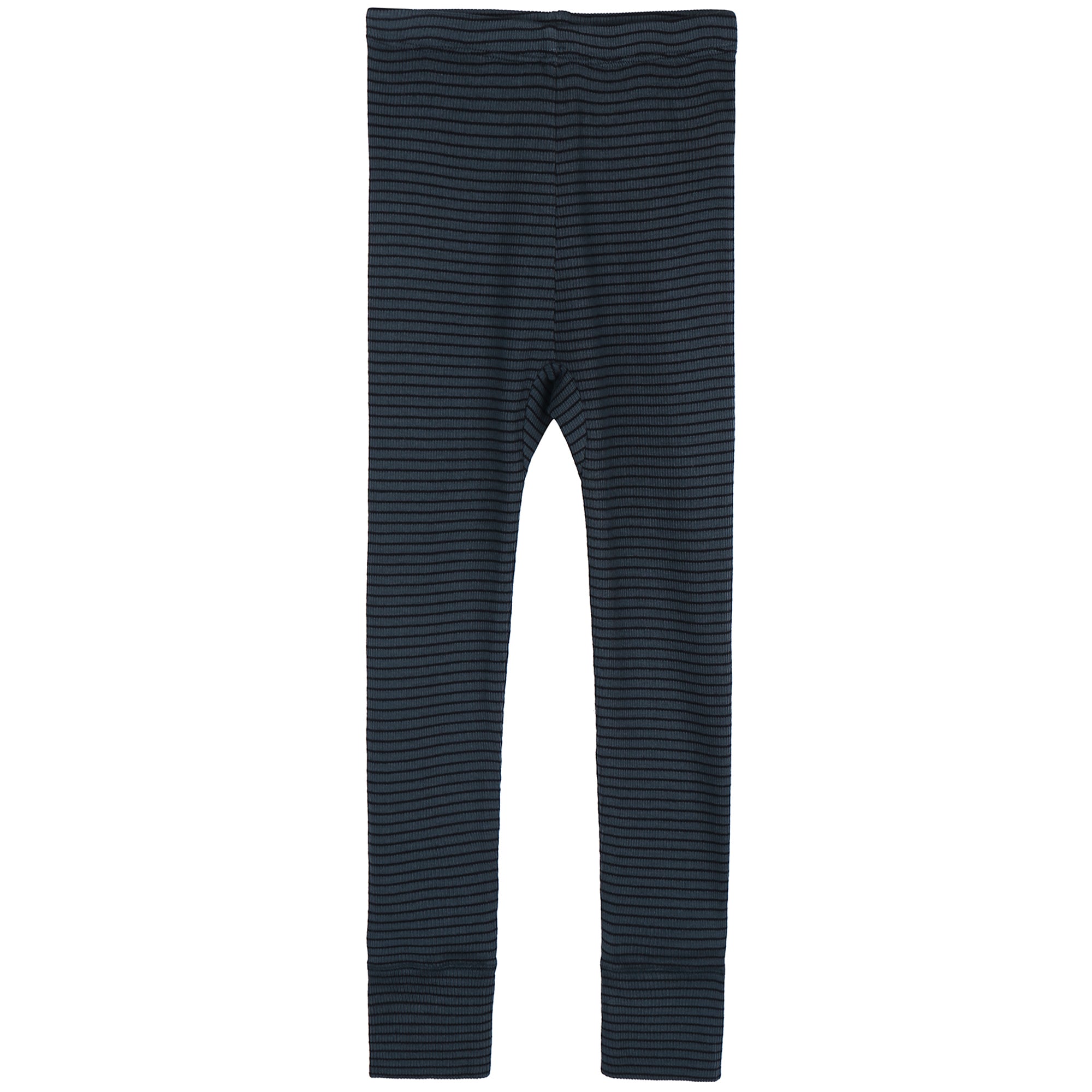 Boys & Girls Dark Blue Striped Cotton Leggings