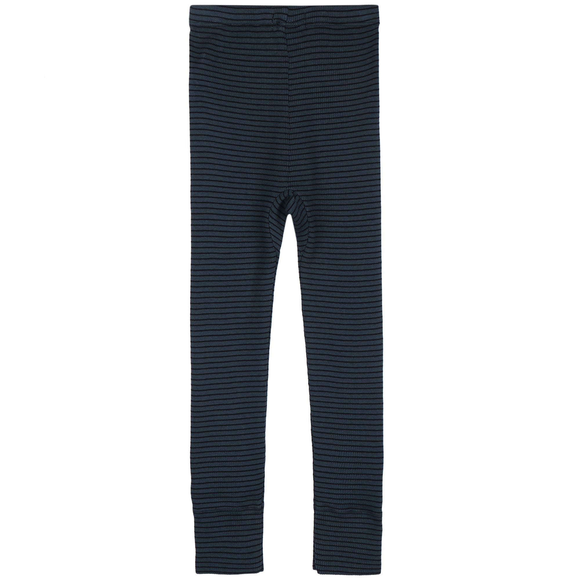 Boys & Girls Dark Blue Striped Cotton Leggings