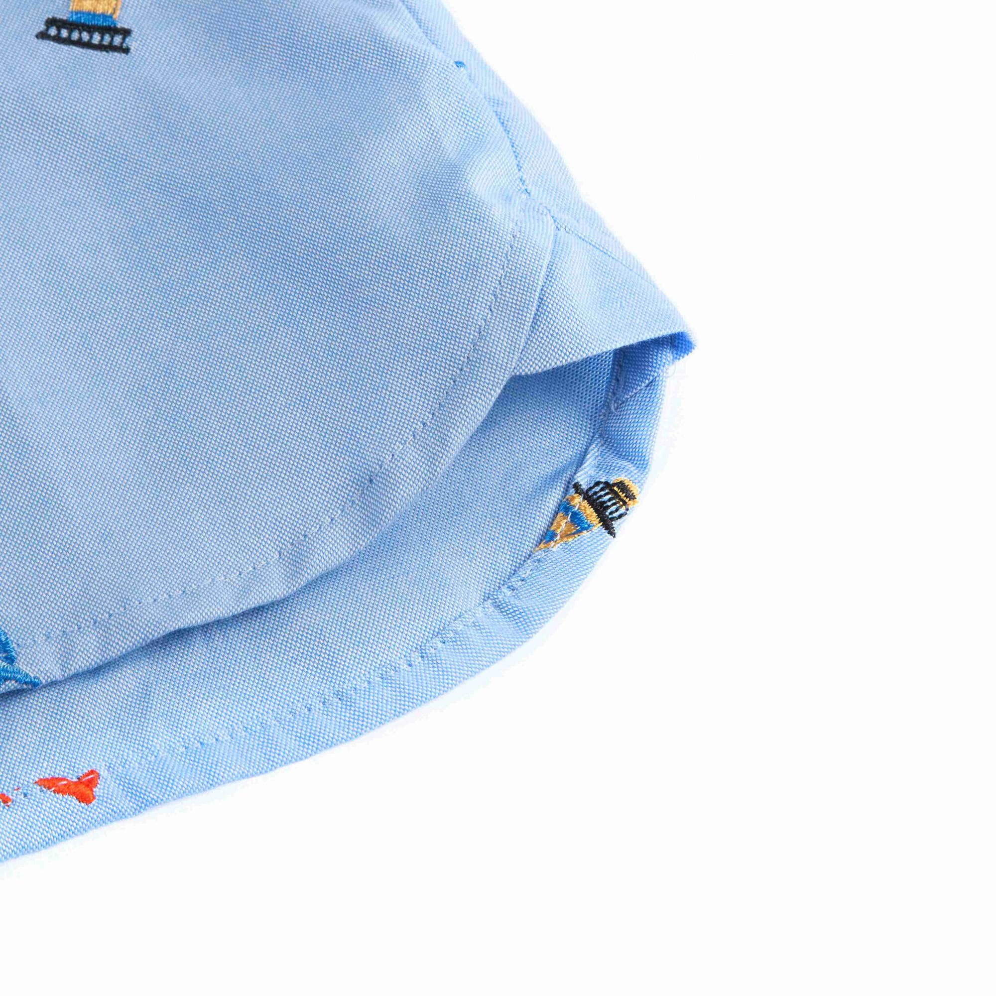 Baby Boys Blue Cotton Shirt