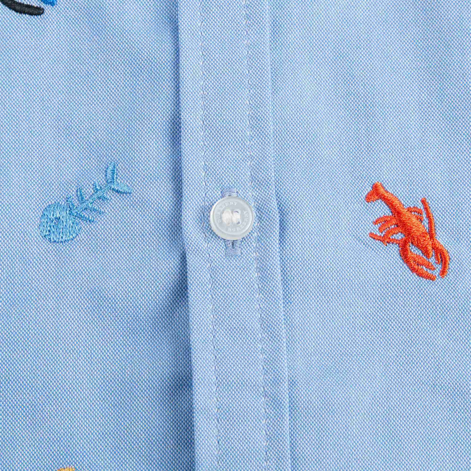 Baby Boys Blue Cotton Shirt