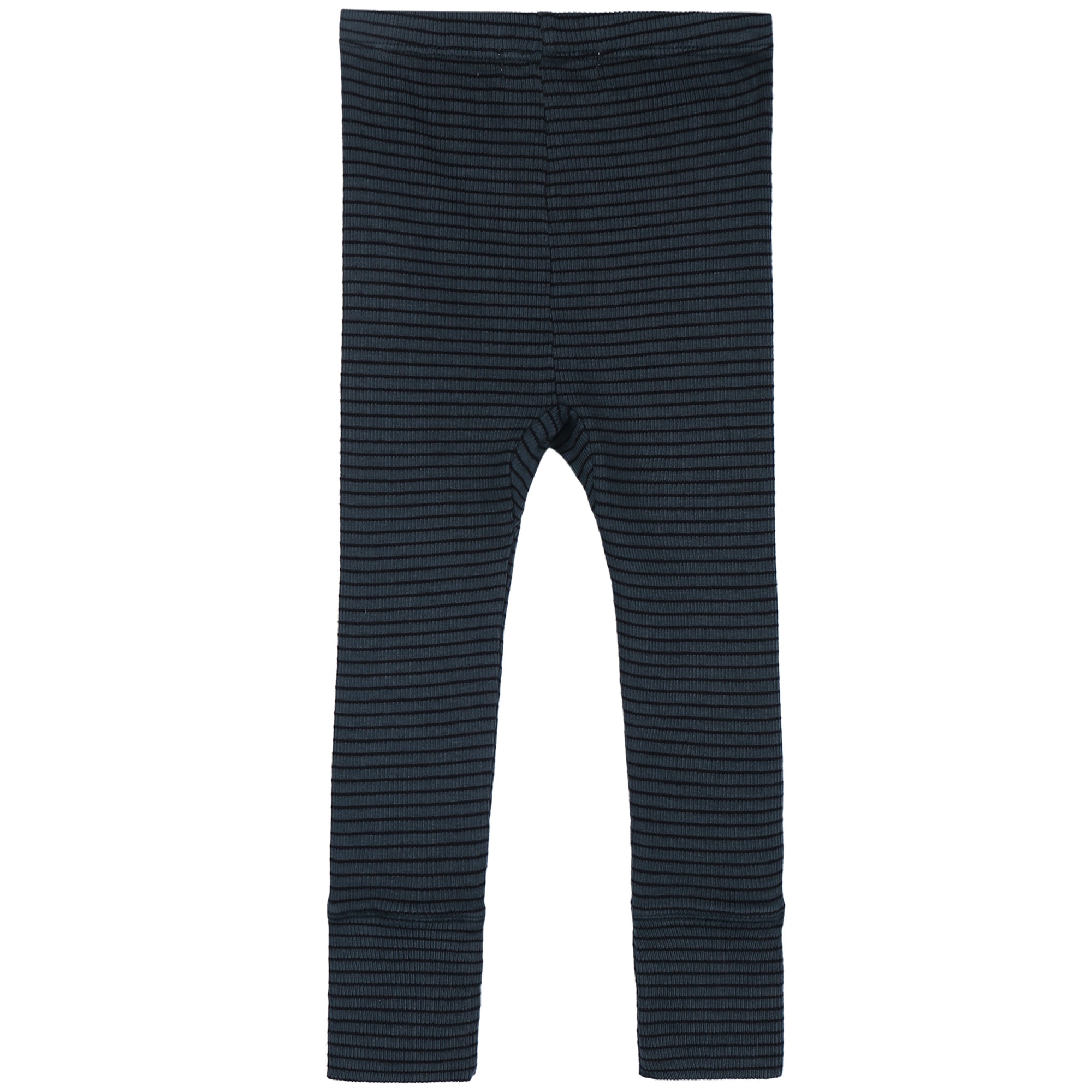 Baby Dark Blue Striped Cotton Leggings