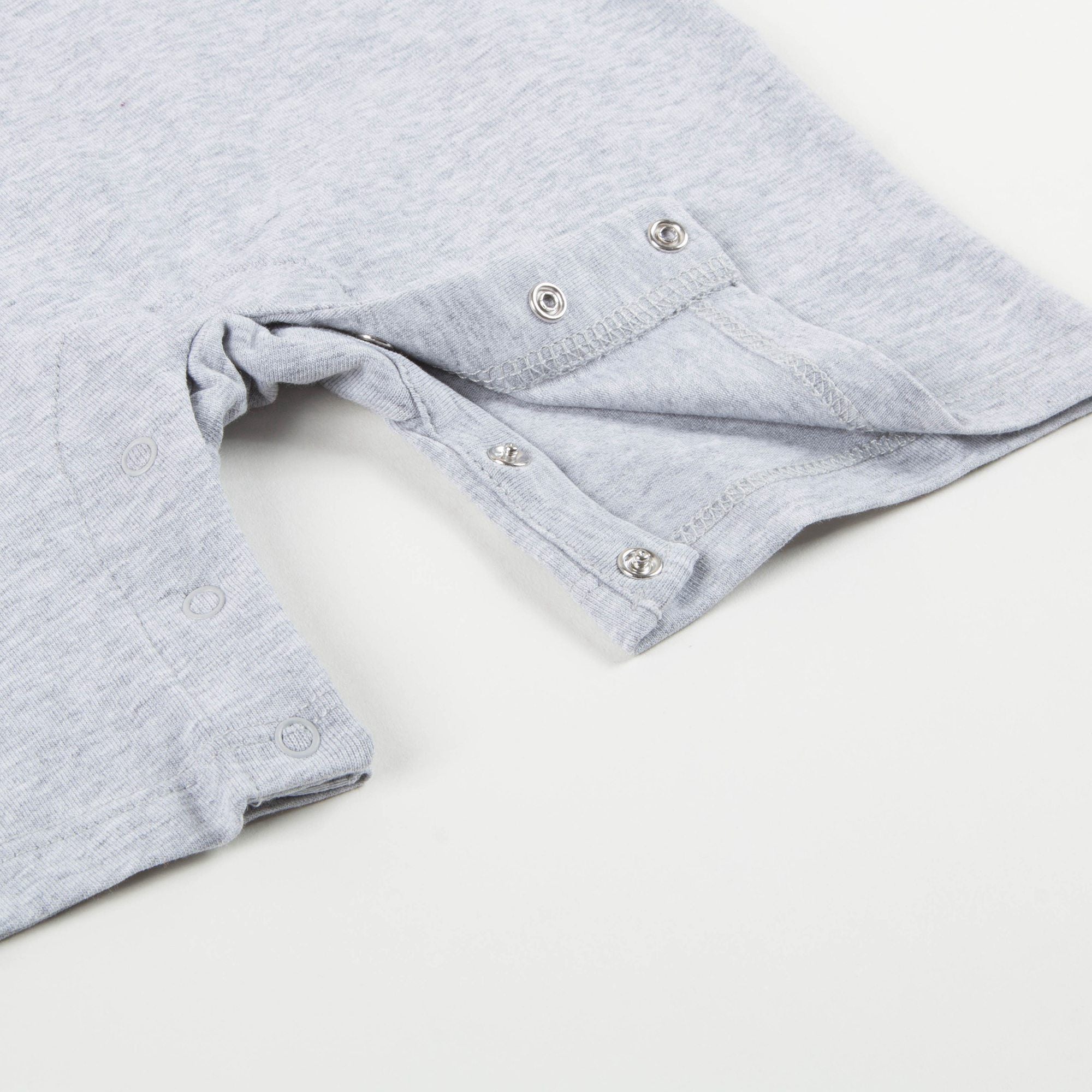 Baby Melange Grey Cotton Rompers
