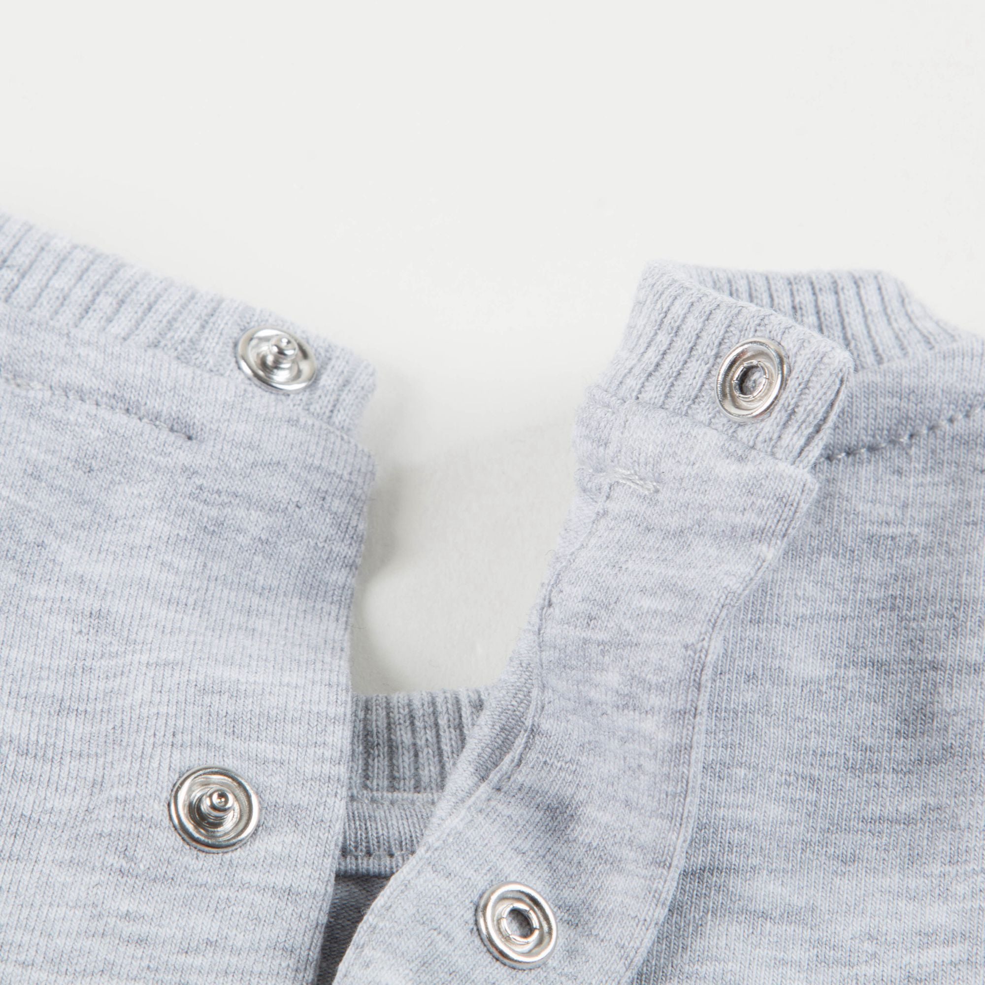 Baby Melange Grey Cotton Rompers