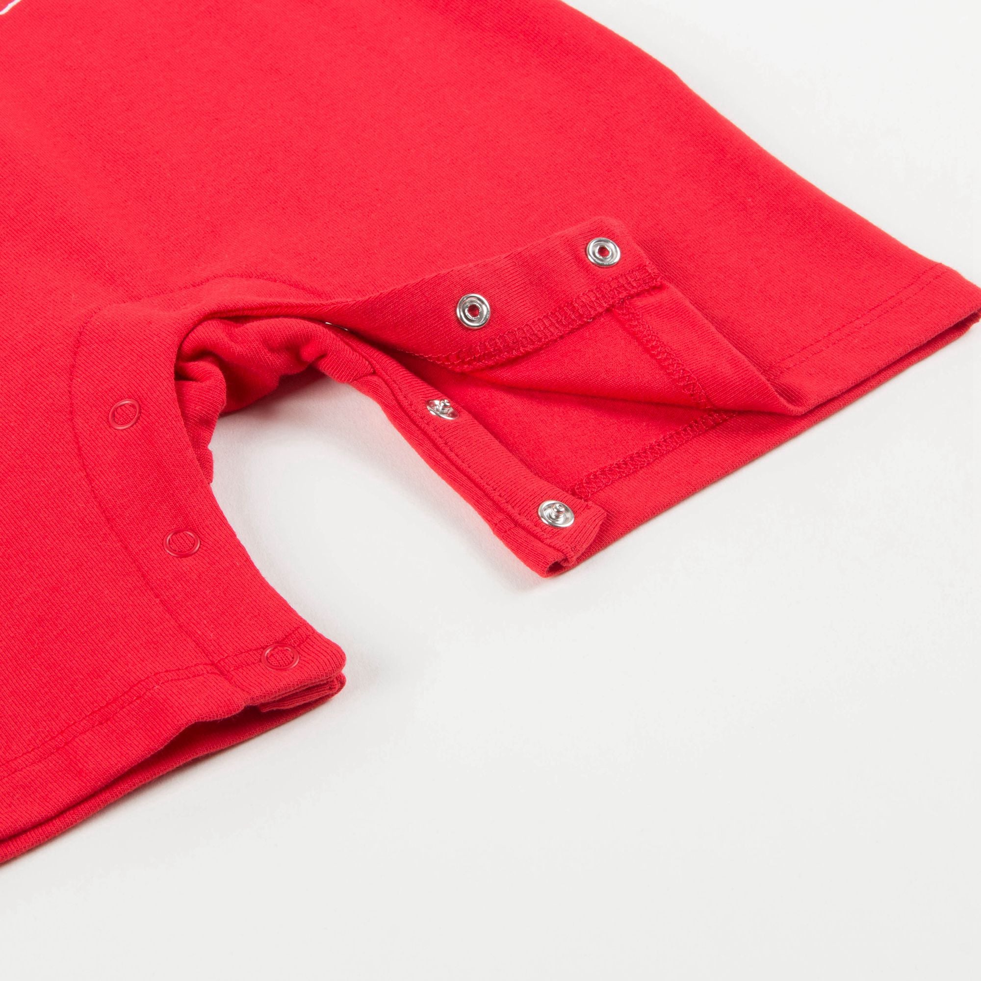 Baby Poppy Red Cotton Rompers