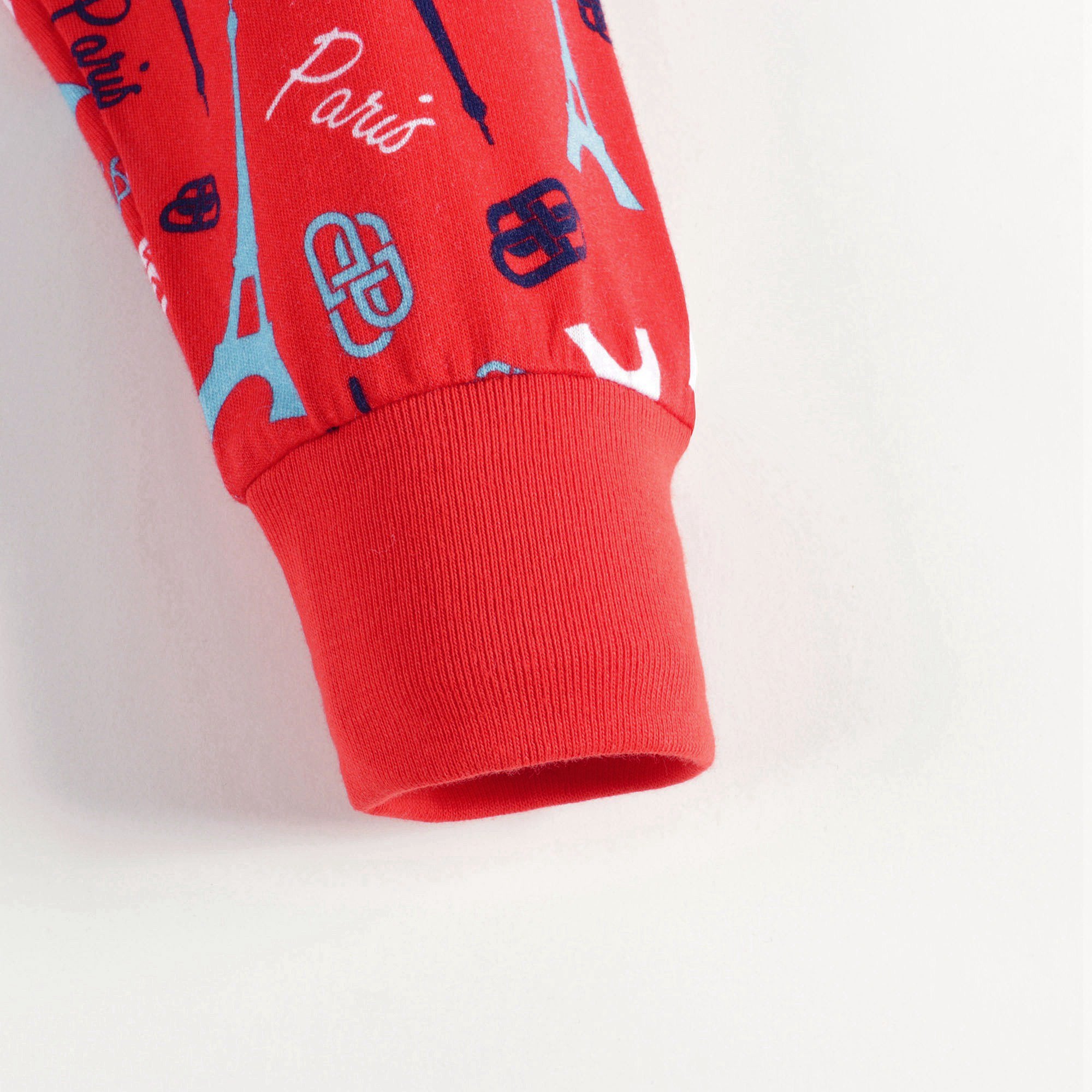 Boys & Girls Red Paris Cotton Top